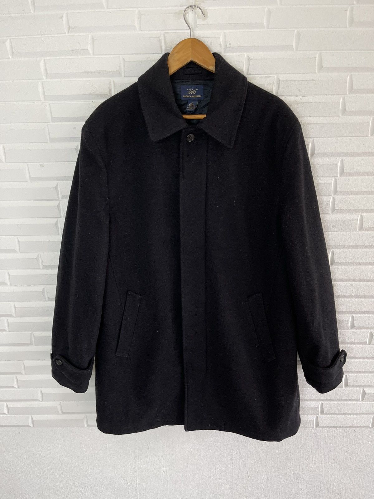Brooks Brothers ☃️❄️Winter Brooks Brothers Wool Coat Blue Black Size US L / EU 52-54 / 3 - 2 Thumbnail