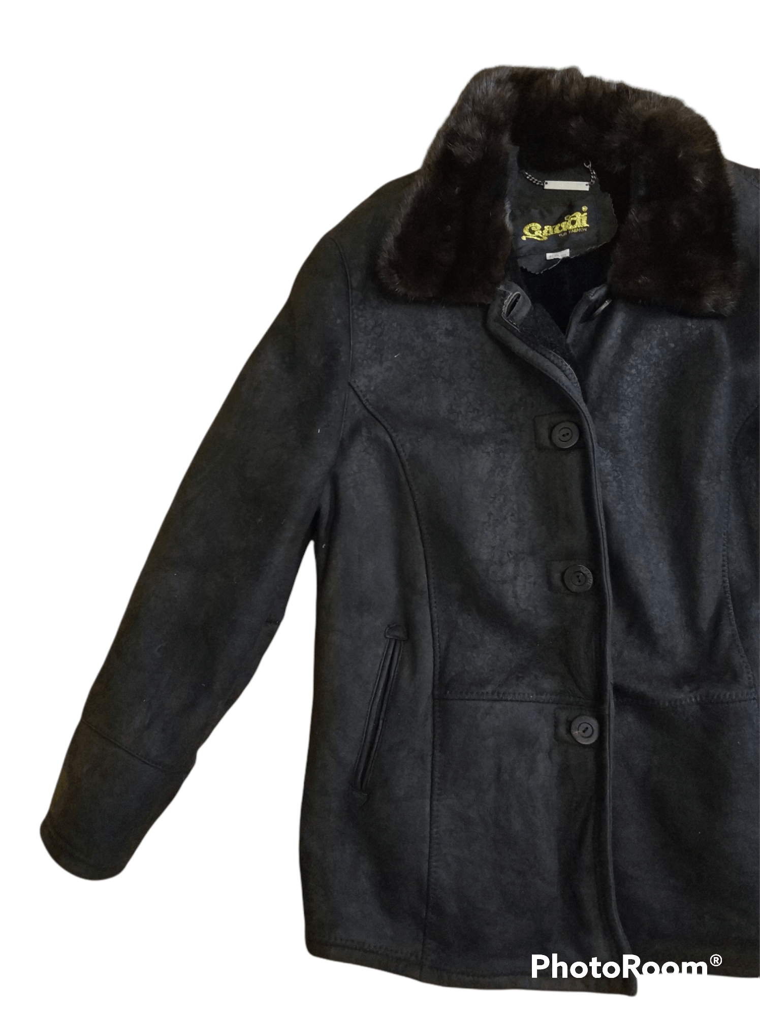 Other 🔥Caudi Black Faux Fur Sherpa Synthetic Leather Jacket Size US S / EU 44-46 / 1 - 4 Thumbnail