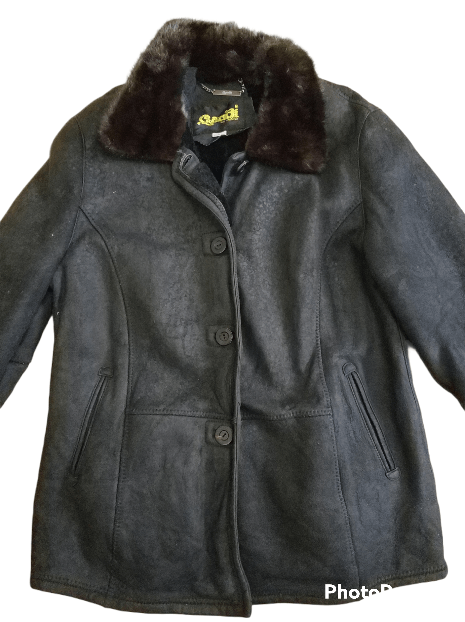 Other 🔥Caudi Black Faux Fur Sherpa Synthetic Leather Jacket Size US S / EU 44-46 / 1 - 5 Thumbnail