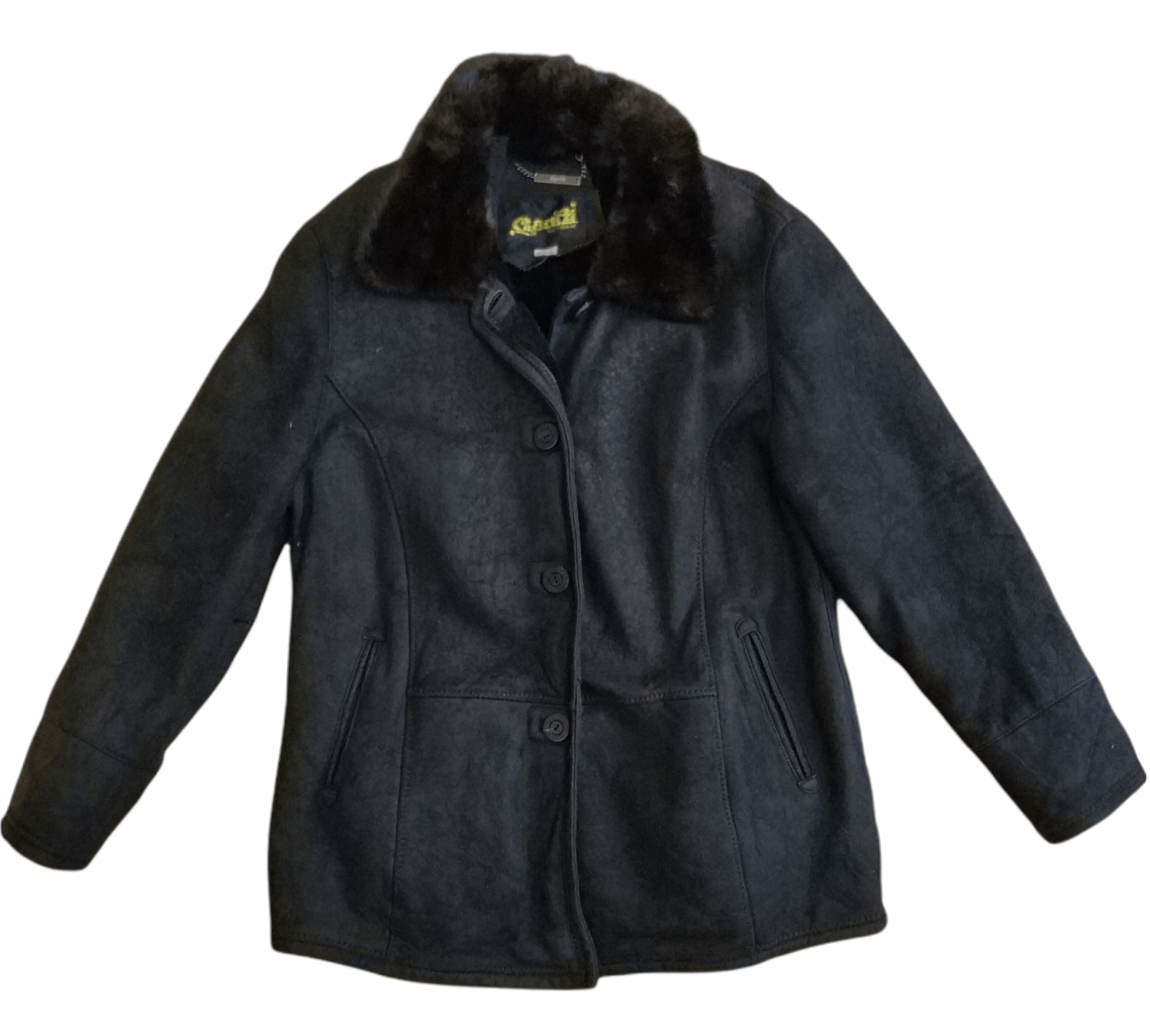 Other 🔥Caudi Black Faux Fur Sherpa Synthetic Leather Jacket Size US S / EU 44-46 / 1 - 2 Thumbnail