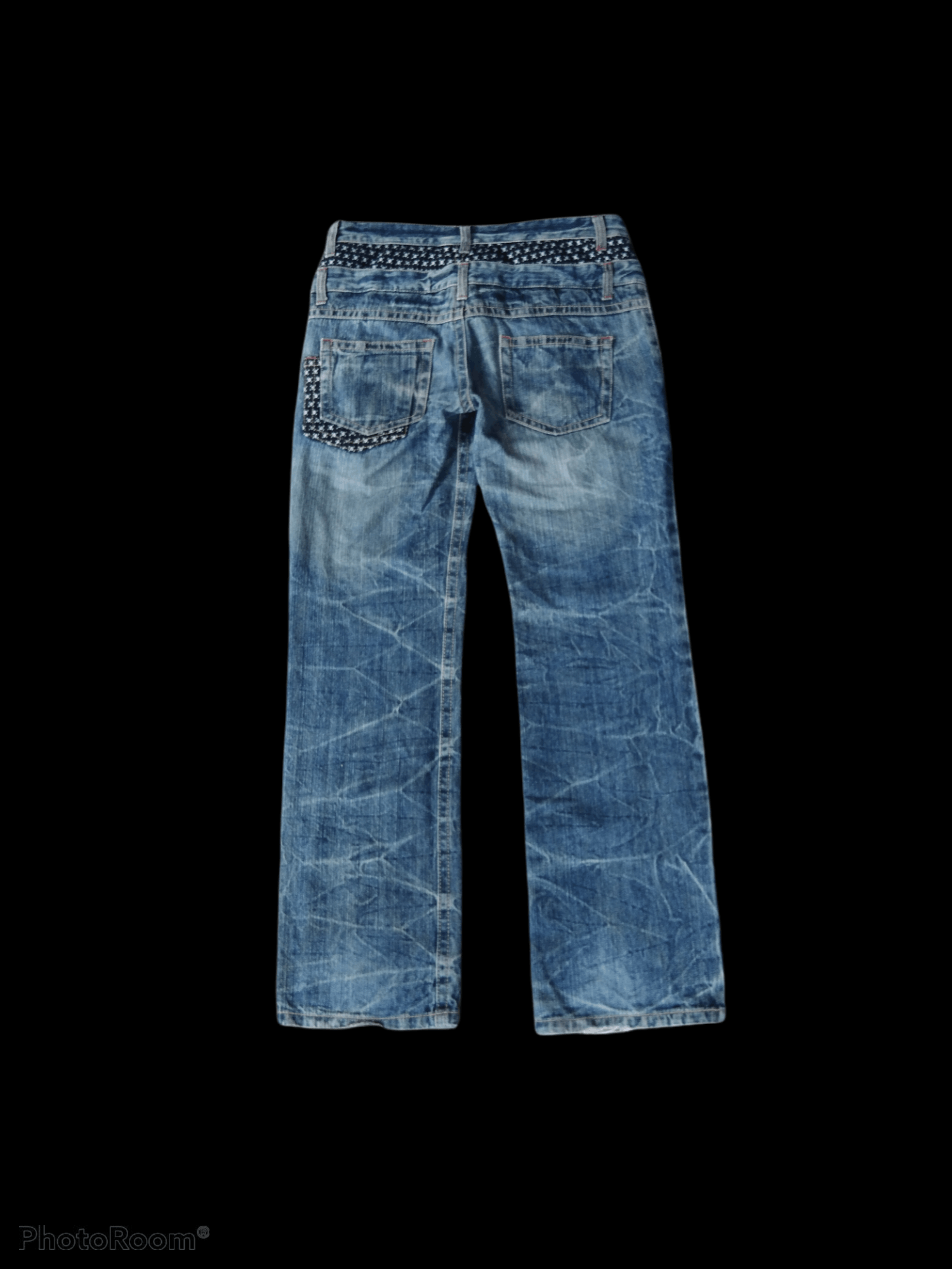If Six Was Nine JAPANESE BRAND DOUBLE WAIST SKULL CROSSBONE DEBIM PANTS Size US 30 / EU 46 - 3 Thumbnail