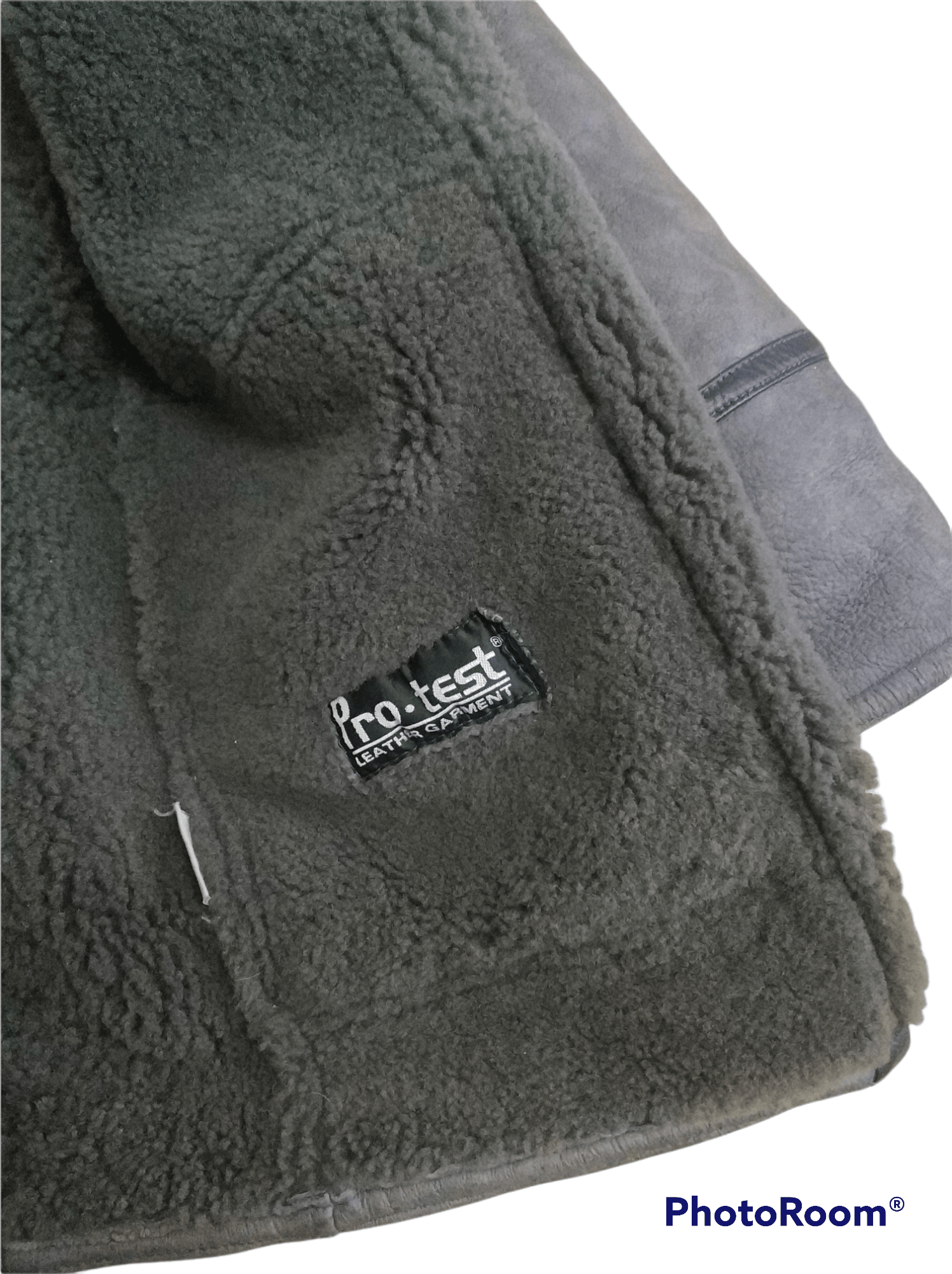 Japanese Brand 🔥Faded Grey ProTest Sherpa Synthetic Leather Jacket Size US M / EU 48-50 / 2 - 6 Thumbnail
