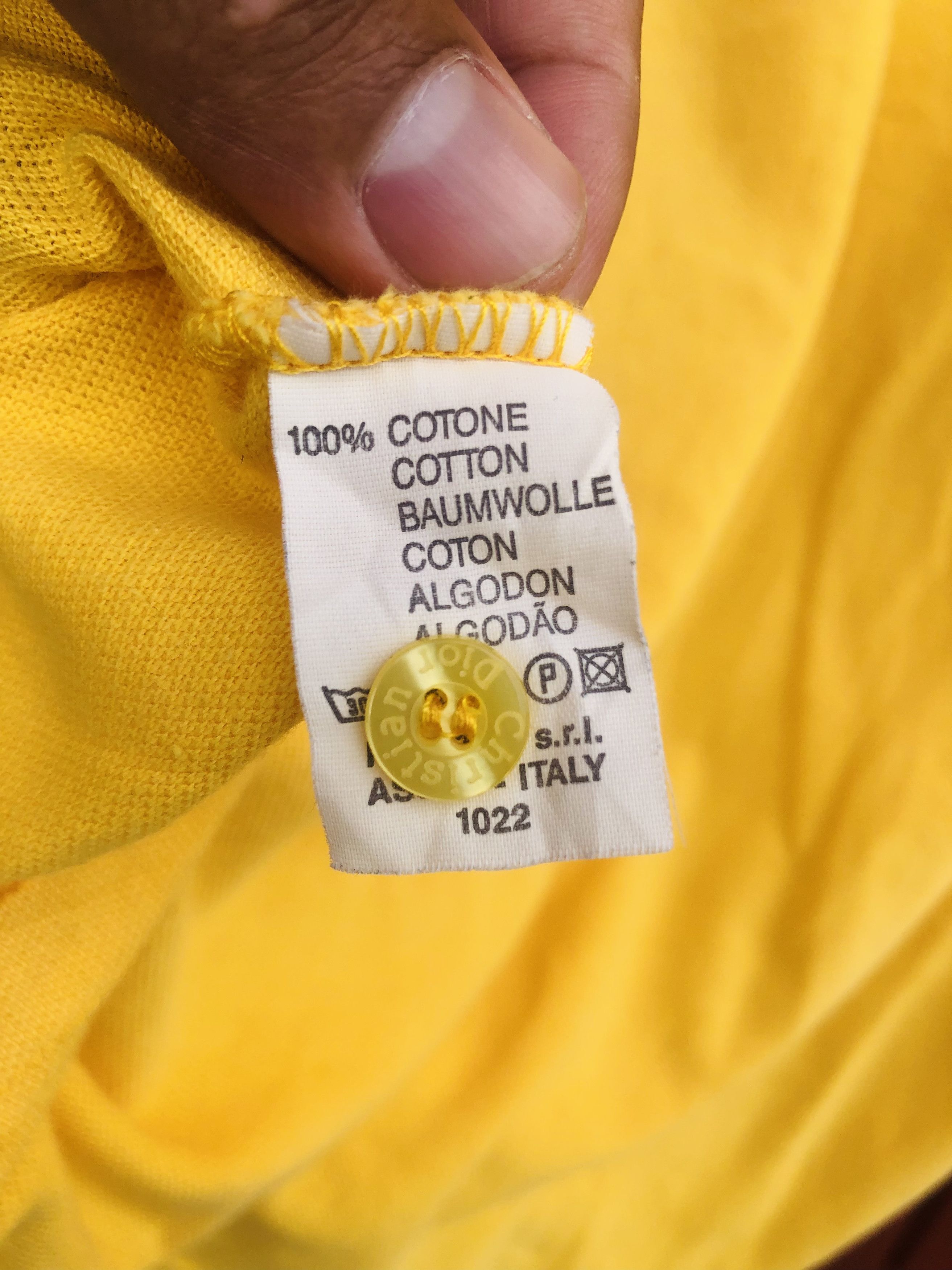 Christian Dior Monsieur × Vintage Vintage Christian Dior Monsieur Yellow Short Sleeve Size US L / EU 52-54 / 3 - 7 Thumbnail