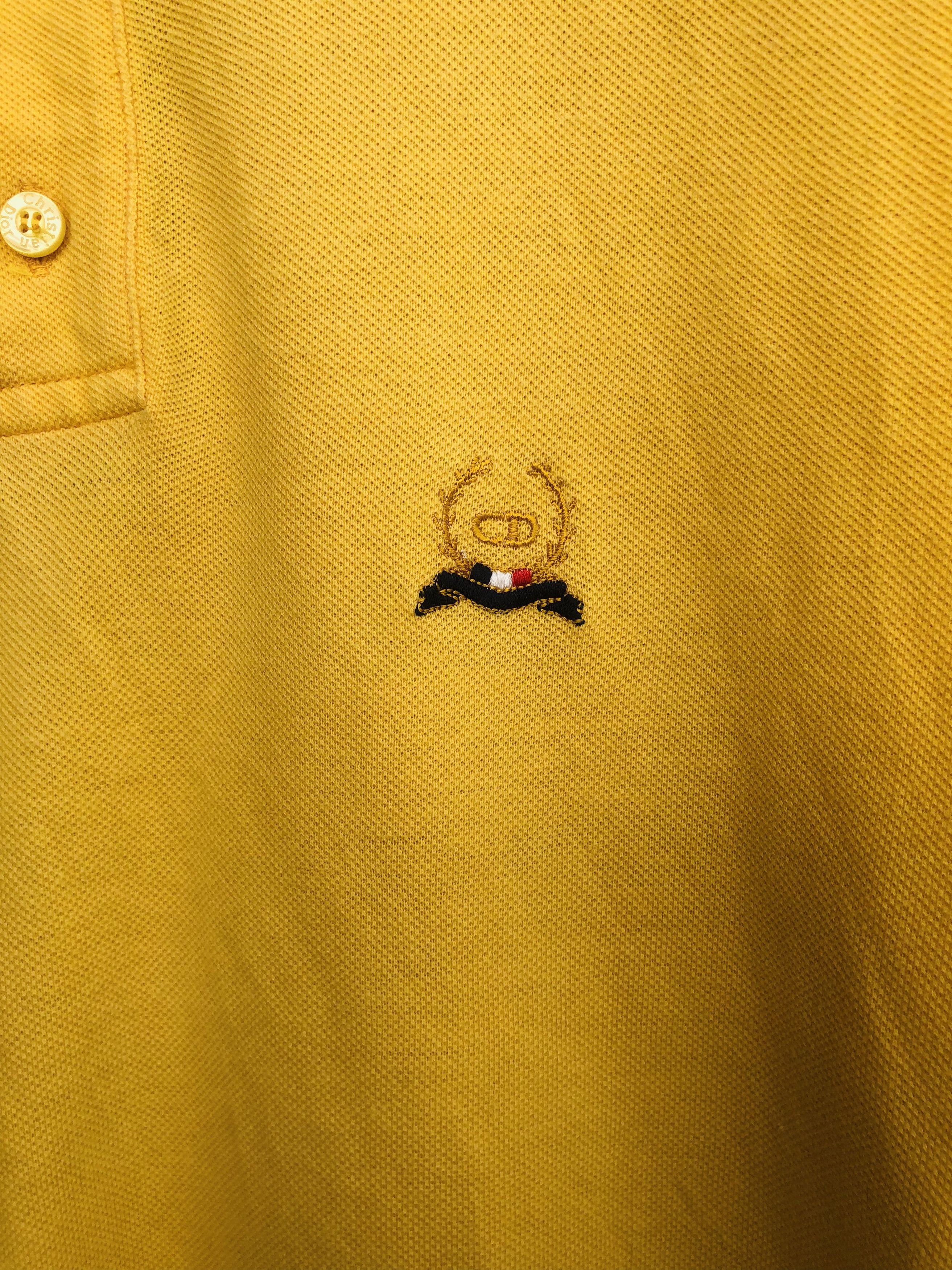 Christian Dior Monsieur × Vintage Vintage Christian Dior Monsieur Yellow Short Sleeve Size US L / EU 52-54 / 3 - 4 Thumbnail