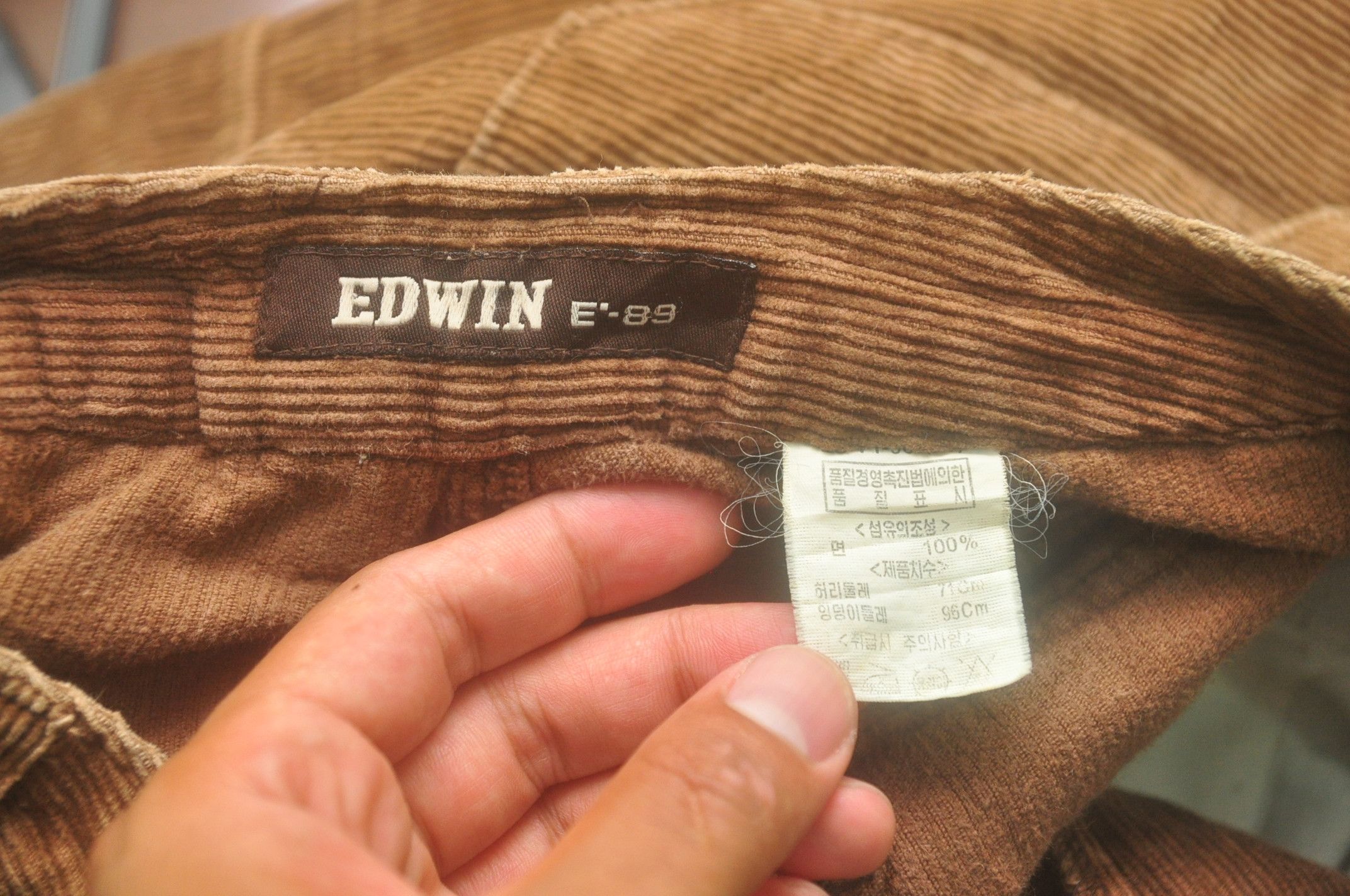 Edwin × Japanese Brand Vintage Edwin Chocolate Cudroy Travis Scott Fashion Style Size US 29 - 8 Thumbnail
