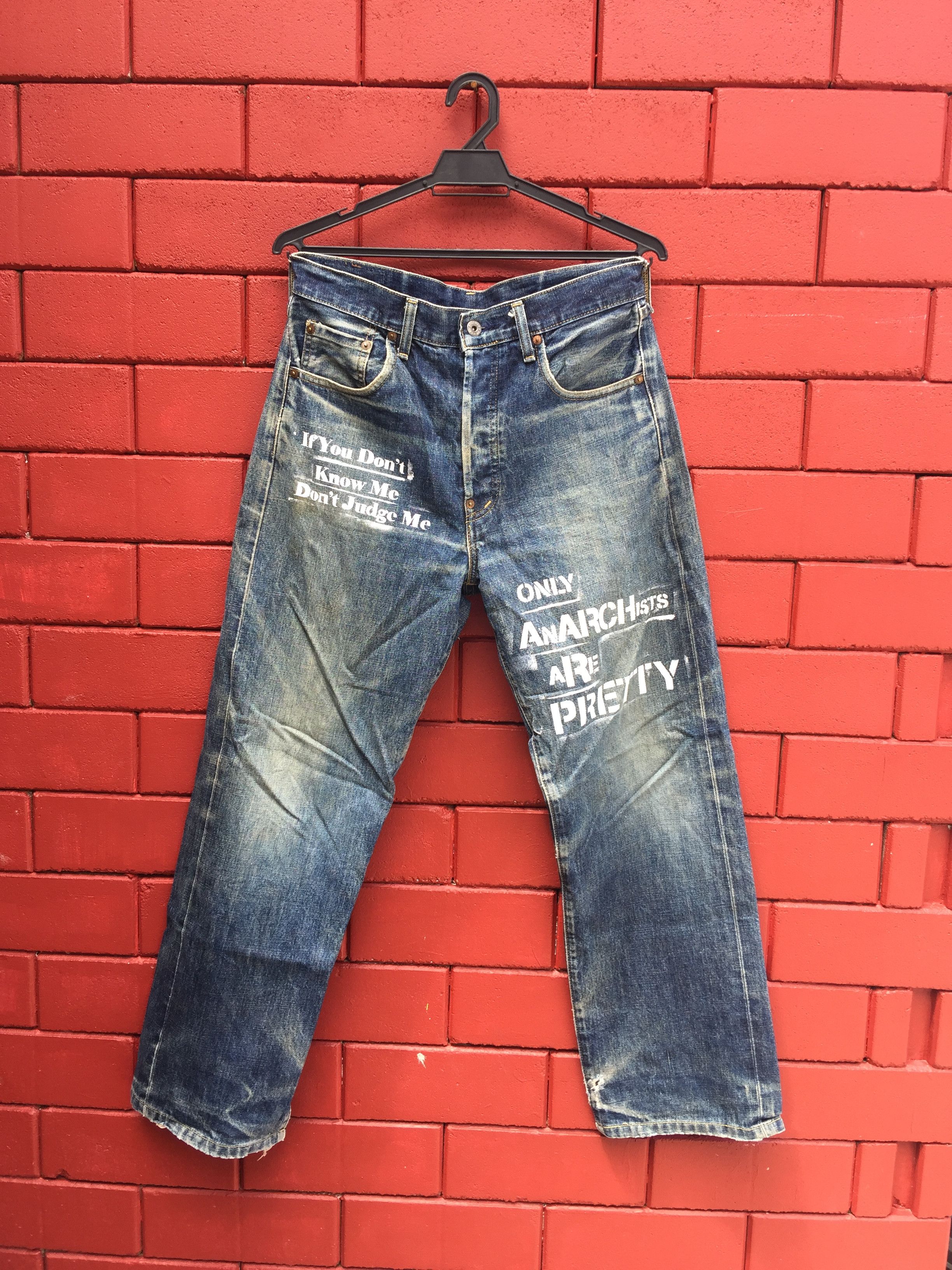 image of Vintage Levis Big E Travis Scott Fashion Style Denim in Sky Blue, Men's (Size 31)