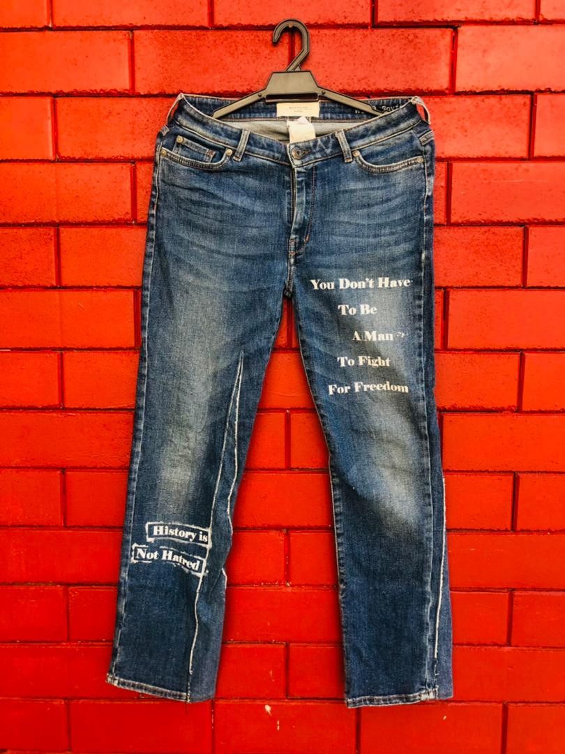 Japanese Brand × Vintage Vintage Max Mara Distressed Custom Travis Scott Style Size US 29 - 1 Thumbnail