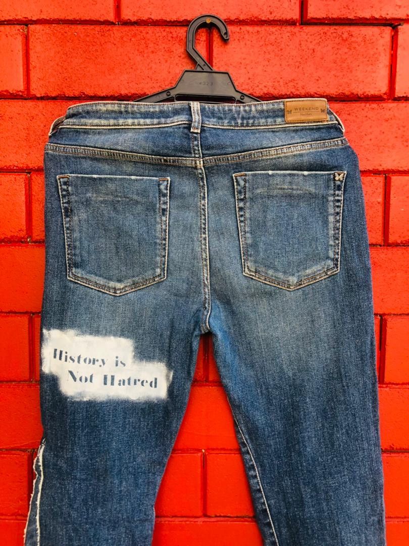 Japanese Brand × Vintage Vintage Max Mara Distressed Custom Travis Scott Style Size US 29 - 7 Thumbnail