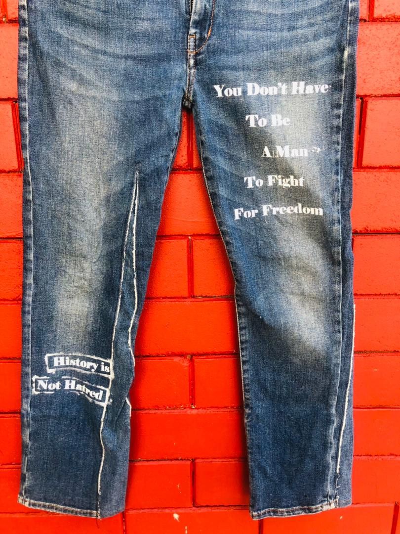 Japanese Brand × Vintage Vintage Max Mara Distressed Custom Travis Scott Style Size US 29 - 4 Thumbnail