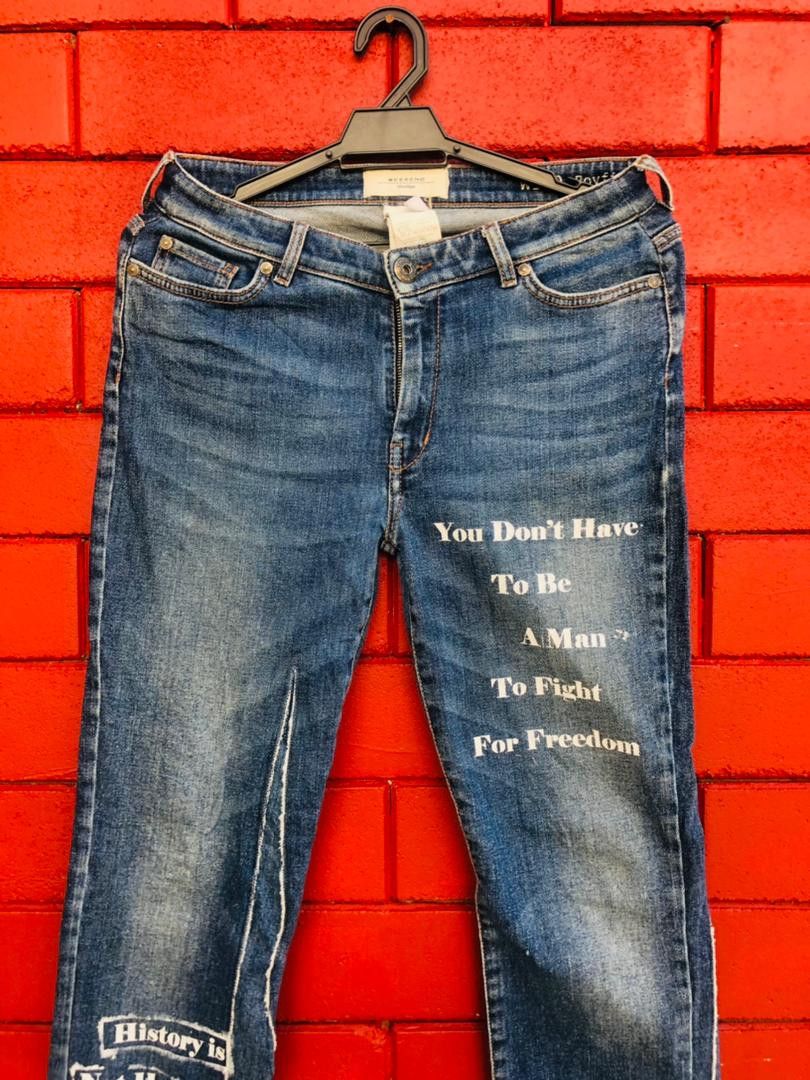 Japanese Brand × Vintage Vintage Max Mara Distressed Custom Travis Scott Style Size US 29 - 3 Thumbnail