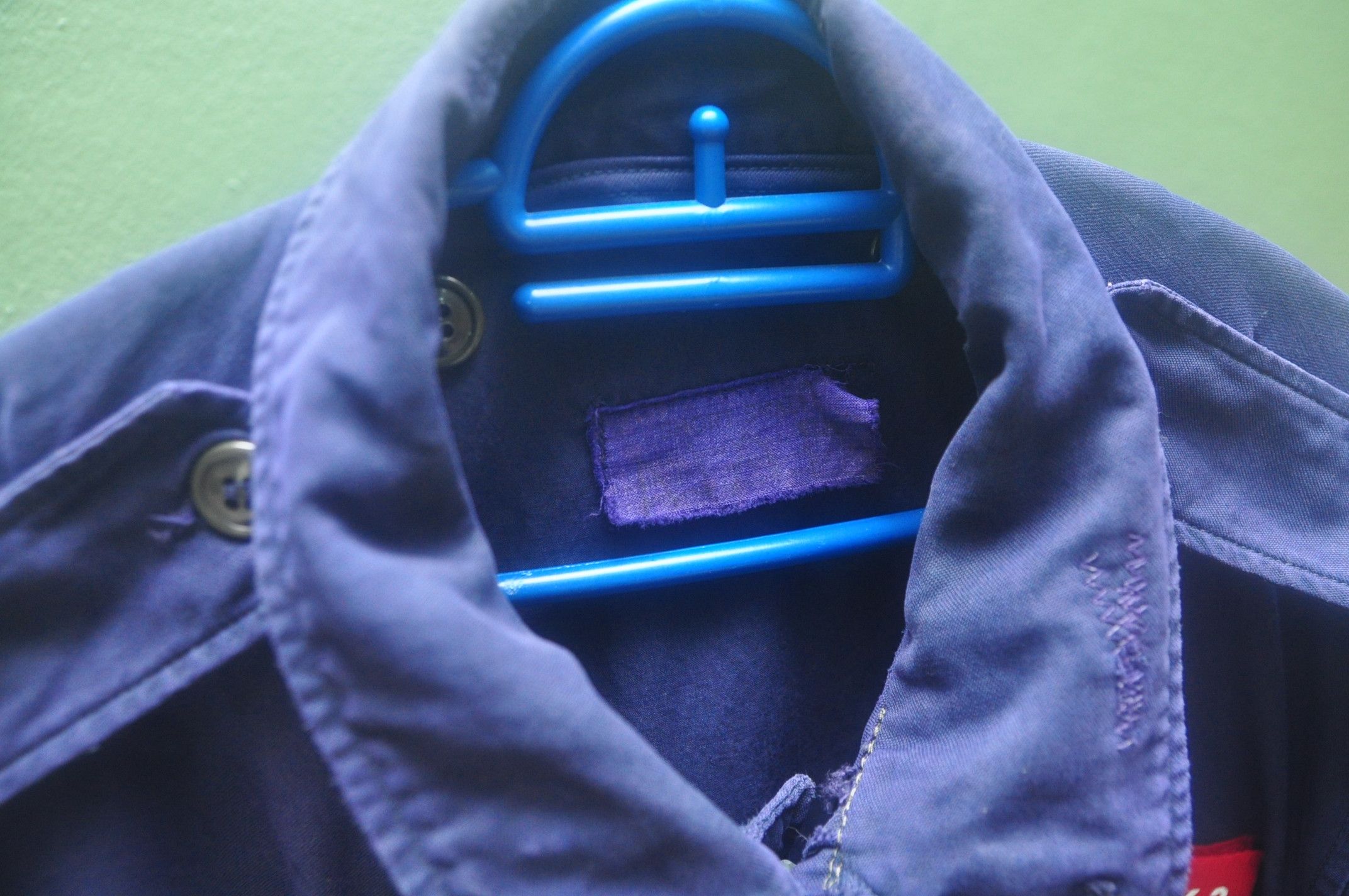 Japanese Brand × Vintage Vintage Army Military Blue Navy Designer Fashion Jacket Size US L / EU 52-54 / 3 - 5 Thumbnail