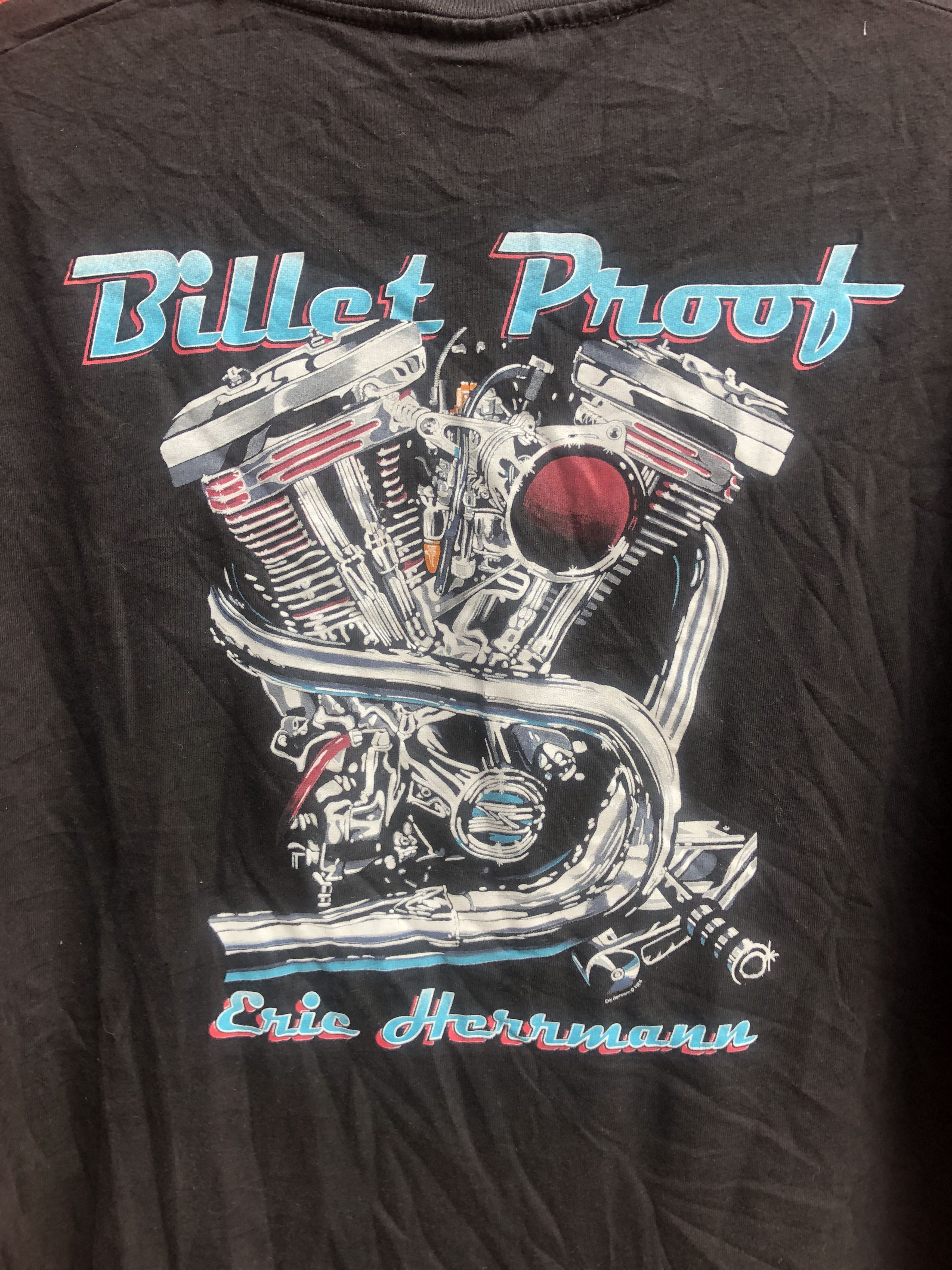 Harley Davidson × Japanese Brand × Vintage Vintage Billet Proof Eric Herrmann Motorsport Artist Shirt Size US XL / EU 56 / 4 - 8 Thumbnail