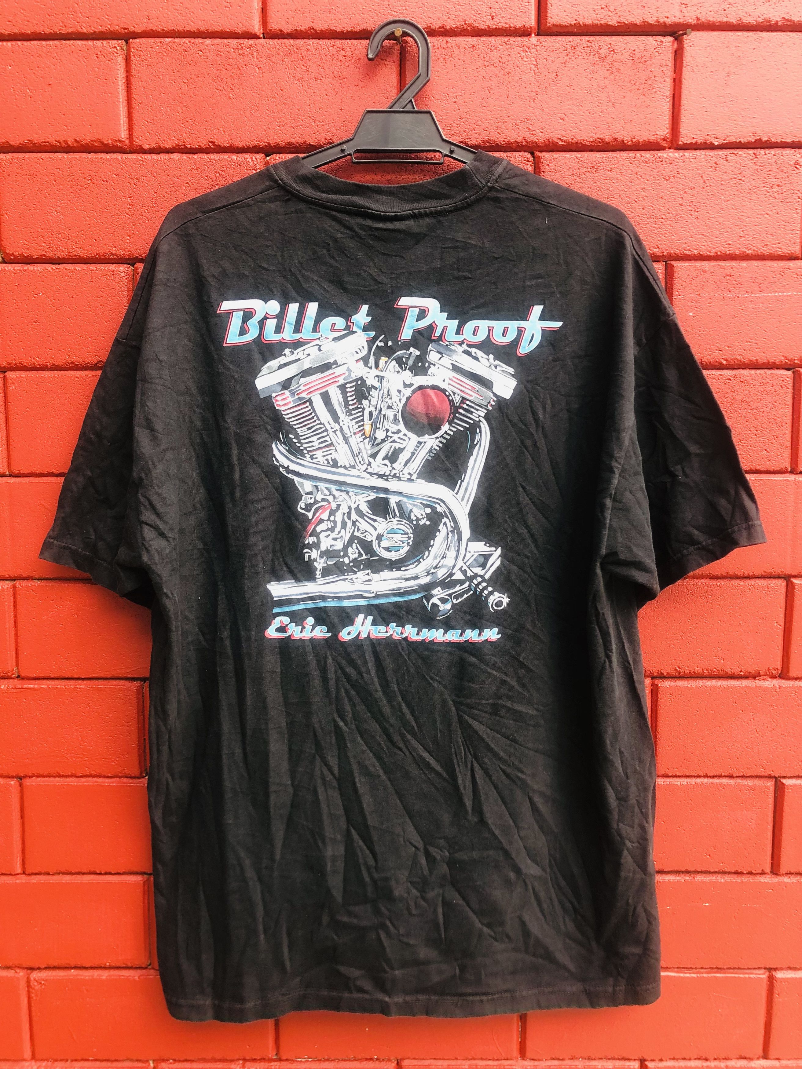 Harley Davidson × Japanese Brand × Vintage Vintage Billet Proof Eric Herrmann Motorsport Artist Shirt Size US XL / EU 56 / 4 - 1 Thumbnail