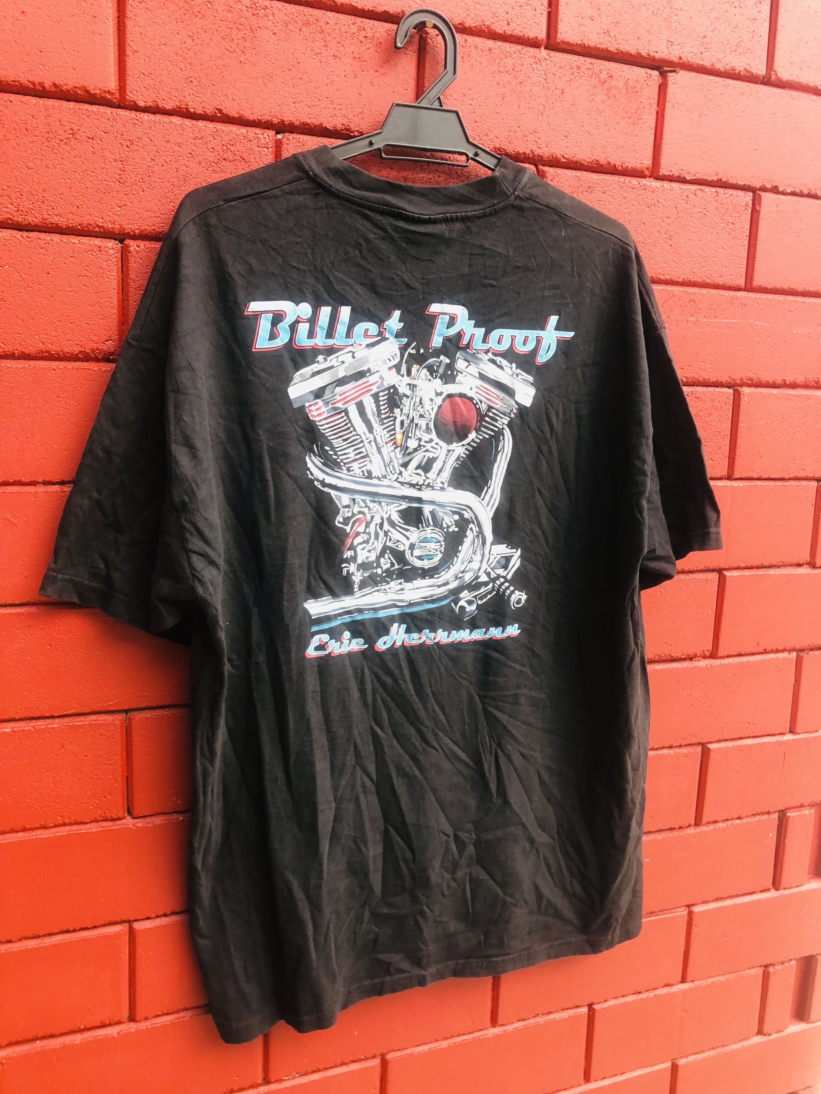 Harley Davidson × Japanese Brand × Vintage Vintage Billet Proof Eric Herrmann Motorsport Artist Shirt Size US XL / EU 56 / 4 - 2 Thumbnail