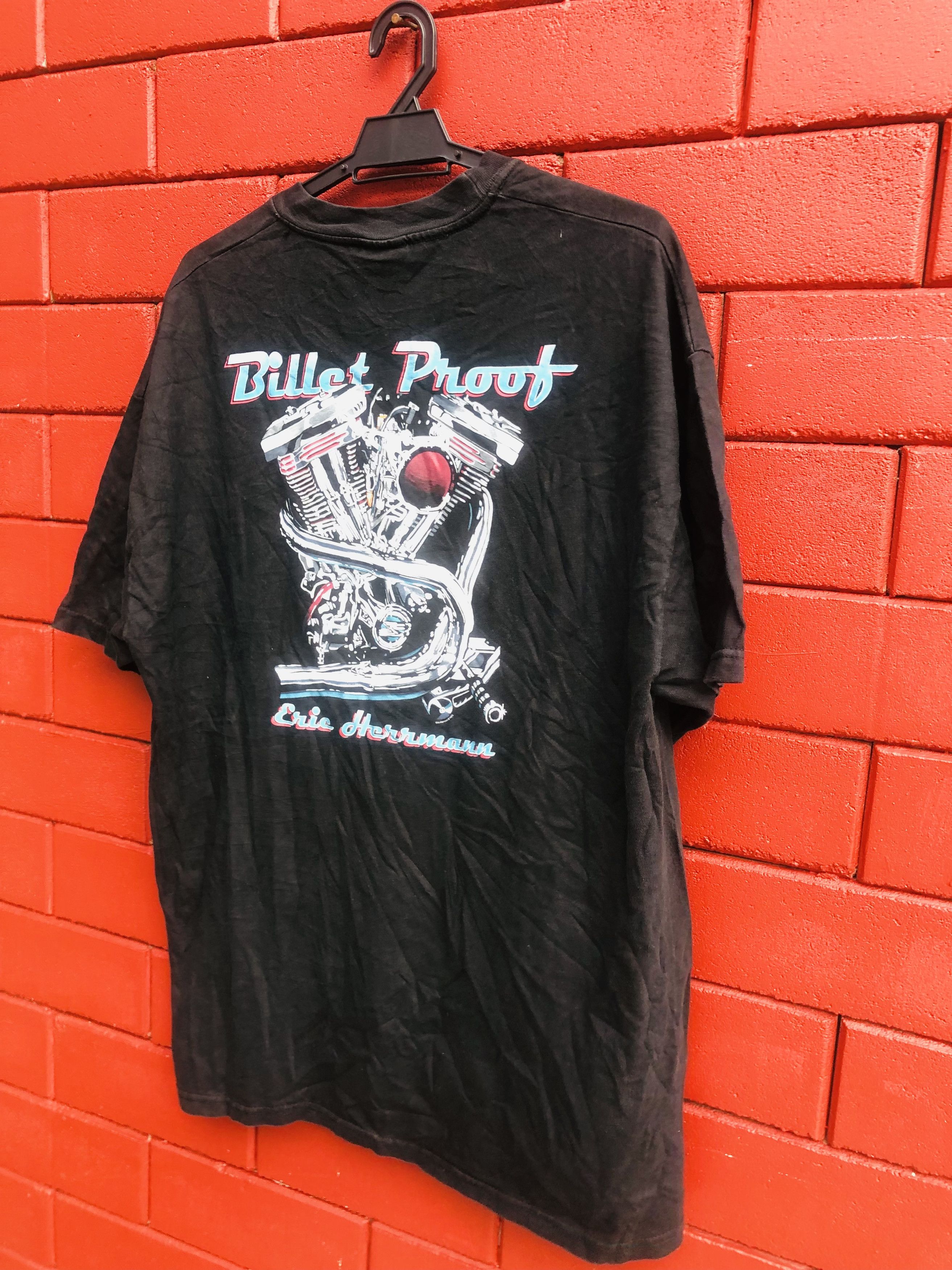 Harley Davidson × Japanese Brand × Vintage Vintage Billet Proof Eric Herrmann Motorsport Artist Shirt Size US XL / EU 56 / 4 - 3 Thumbnail