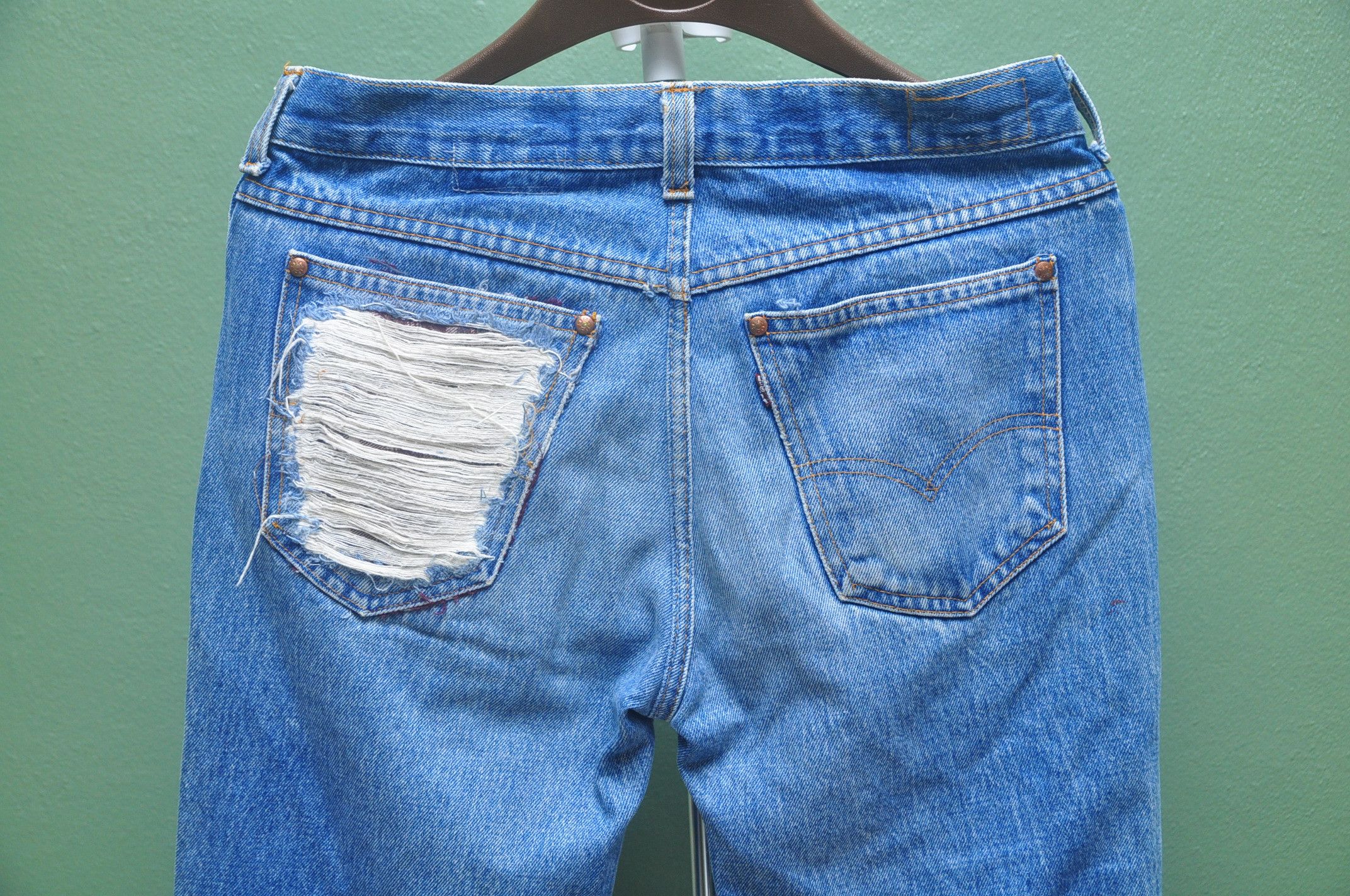Japanese Brand × Vintage Vintage Levis Distressed Jeans Designer Fashion Style Size US 32 / EU 48 - 8 Thumbnail