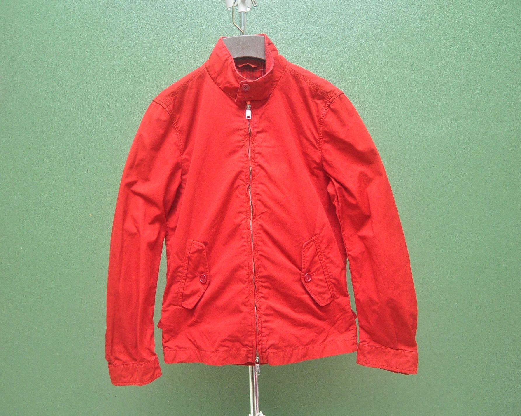 image of Vintage Baracuta Sweater Jacket Travis Scott Fashion Style in Dark Red, Men's (Size Large)