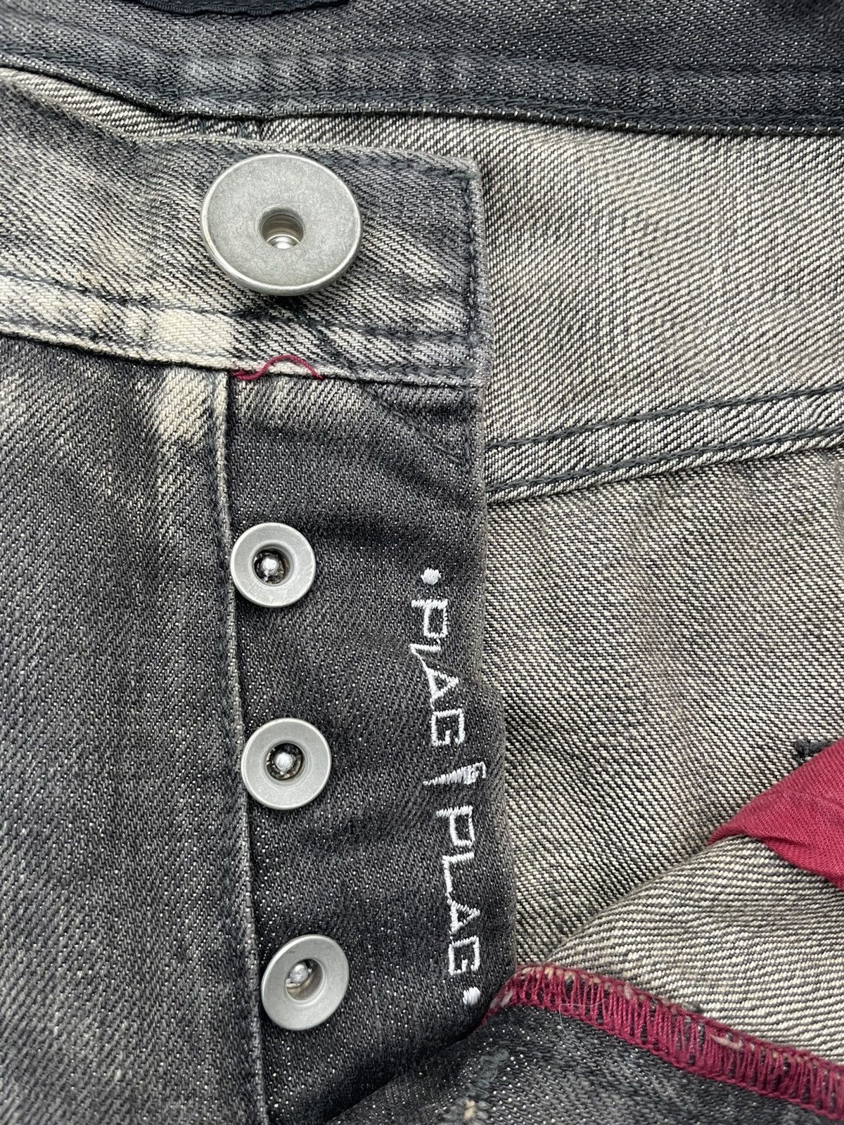 Japanese Brand Plag Aging Wash & Rework Zig Zag Denim Size US 32 / EU 48 - 16 Thumbnail