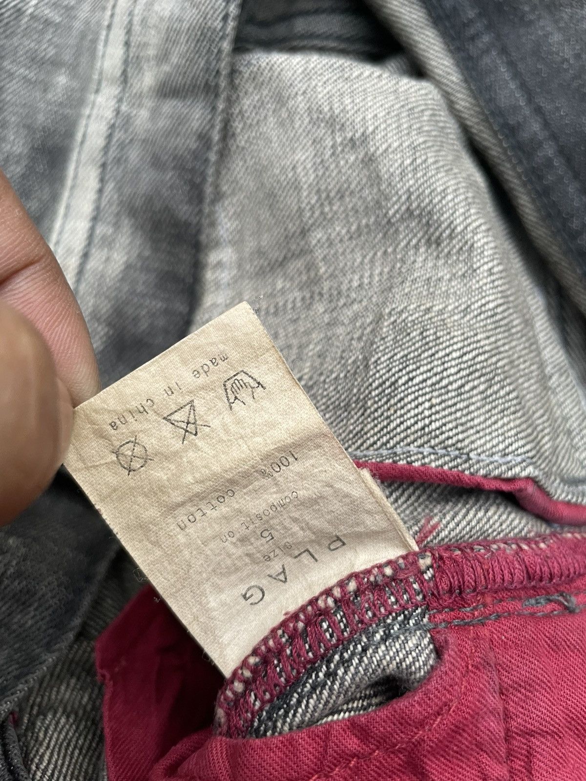 Japanese Brand Plag Aging Wash & Rework Zig Zag Denim Size US 32 / EU 48 - 13 Thumbnail