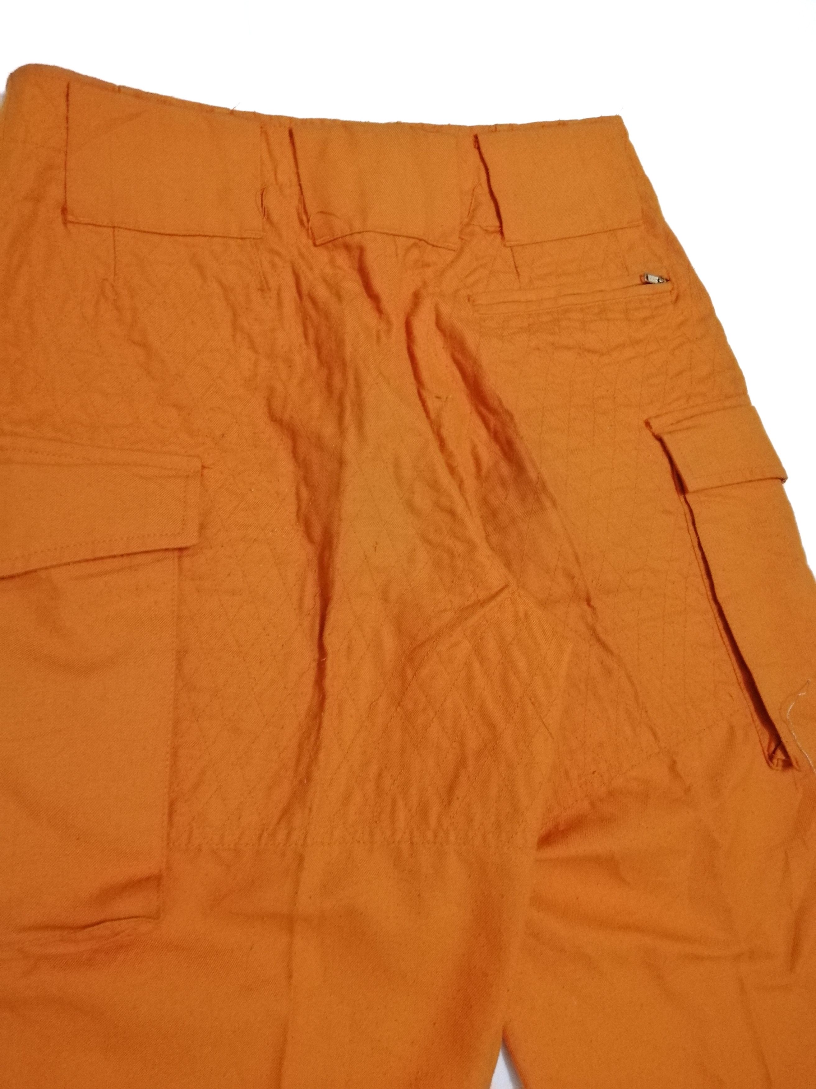 Japanese Brand Vintage 90s workers cargo pants hem strings orange colour Size US 29 - 7 Thumbnail