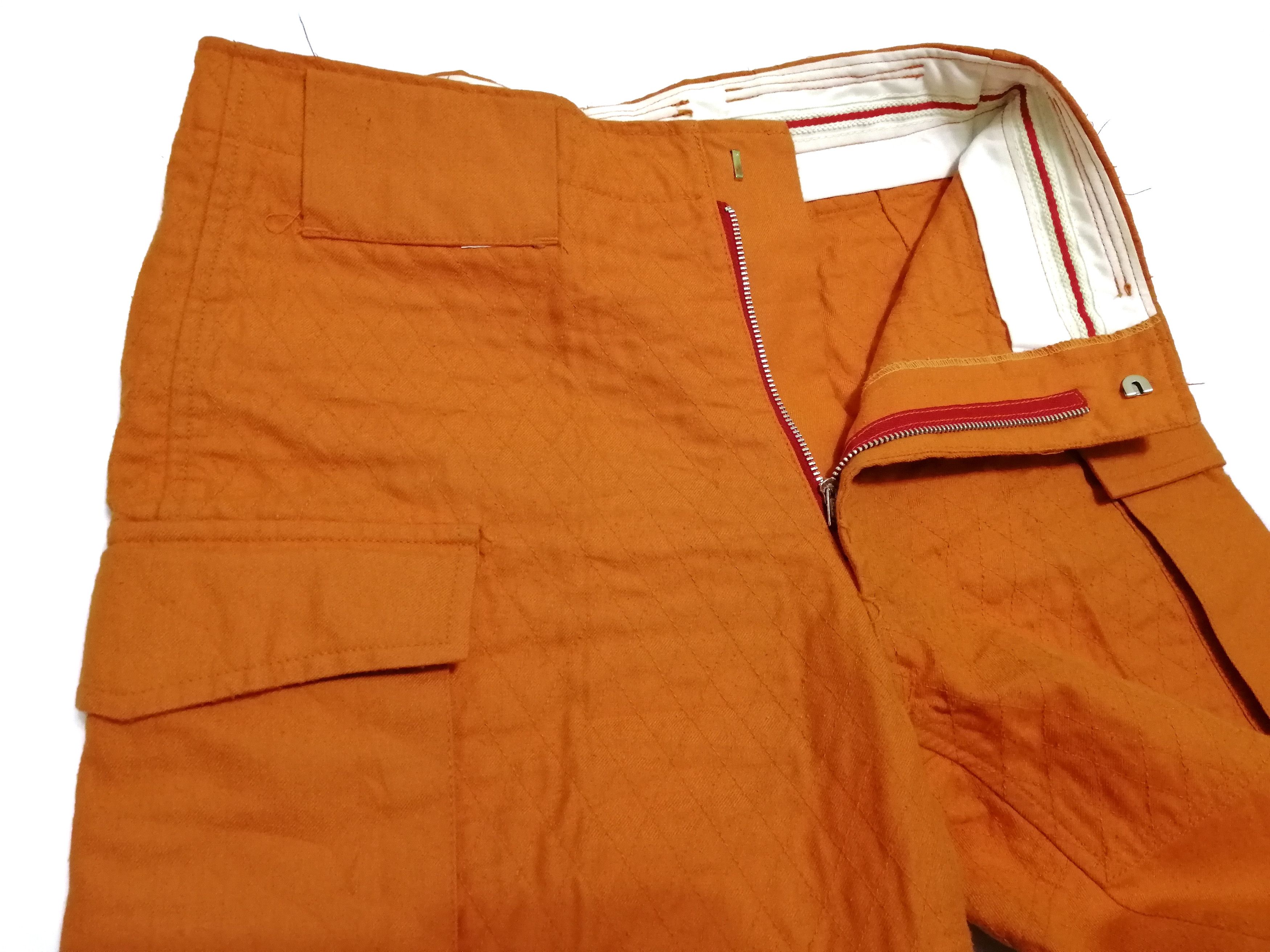 Japanese Brand Vintage 90s workers cargo pants hem strings orange colour Size US 29 - 3 Thumbnail