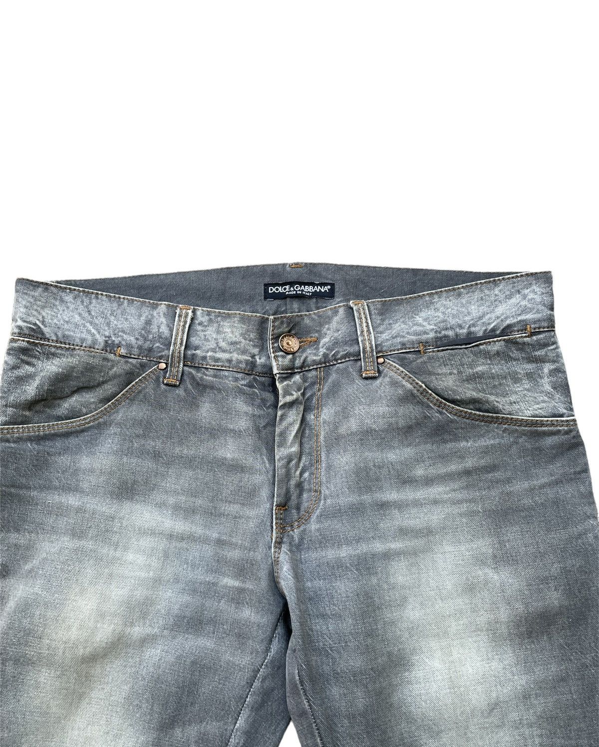 Designer Dolce & Gabbana 14 gold Vintage Aging faded Wash Denim Size US 34 / EU 50 - 6 Thumbnail