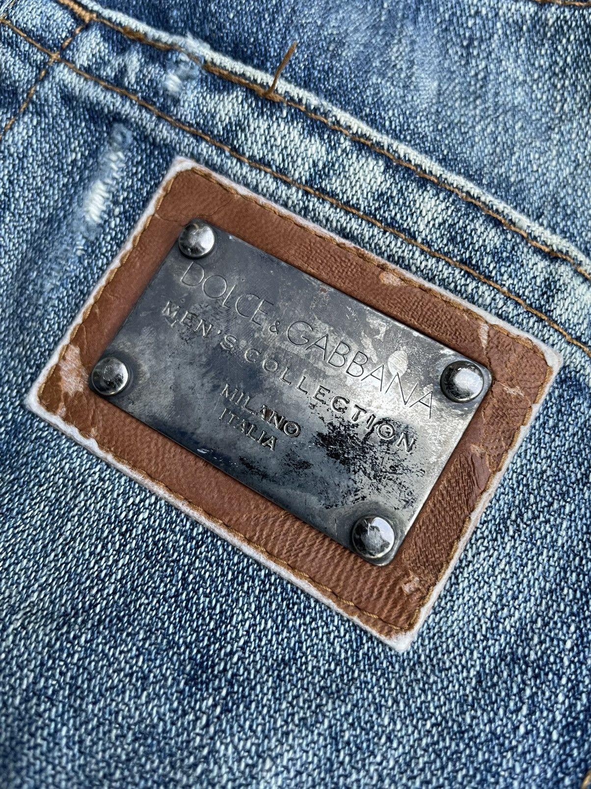 Dolce & Gabbana Vintage D&G Distressed Denim Size US 36 / EU 52 - 14 Thumbnail