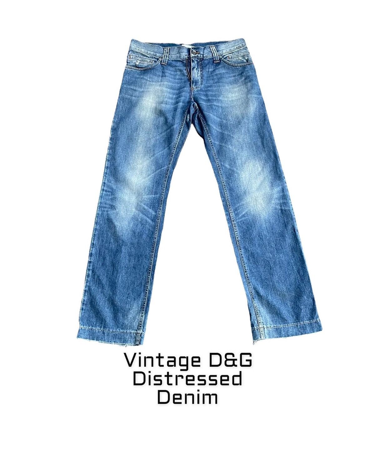 Dolce & Gabbana Vintage D&G Distressed Denim Size US 36 / EU 52 - 1 Thumbnail