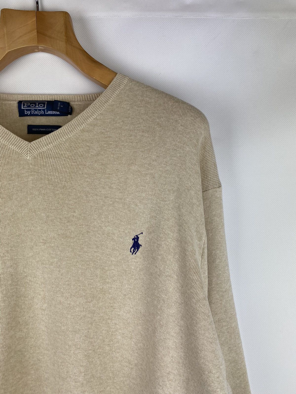 Vintage VTG 90s Polo by Ralph Lauren men’s v-neck sweater pullover Size US XXL / EU 58 / 5 - 5 Thumbnail