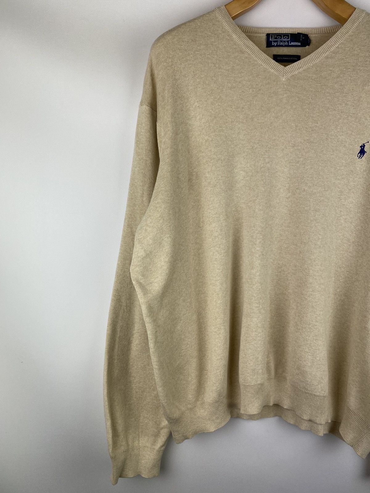 Vintage VTG 90s Polo by Ralph Lauren men’s v-neck sweater pullover Size US XXL / EU 58 / 5 - 3 Thumbnail