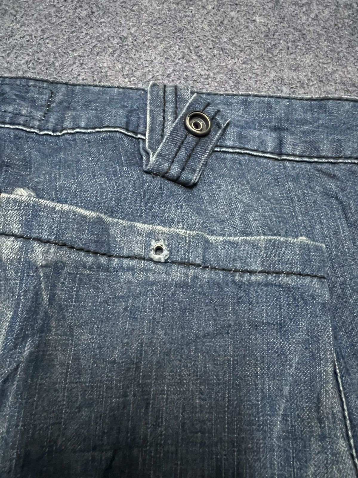 Japanese Brand × Vintage FLARED💥DISTRESSED DENIM CARGO CDG STYLE Size US 32 / EU 48 - 8 Thumbnail