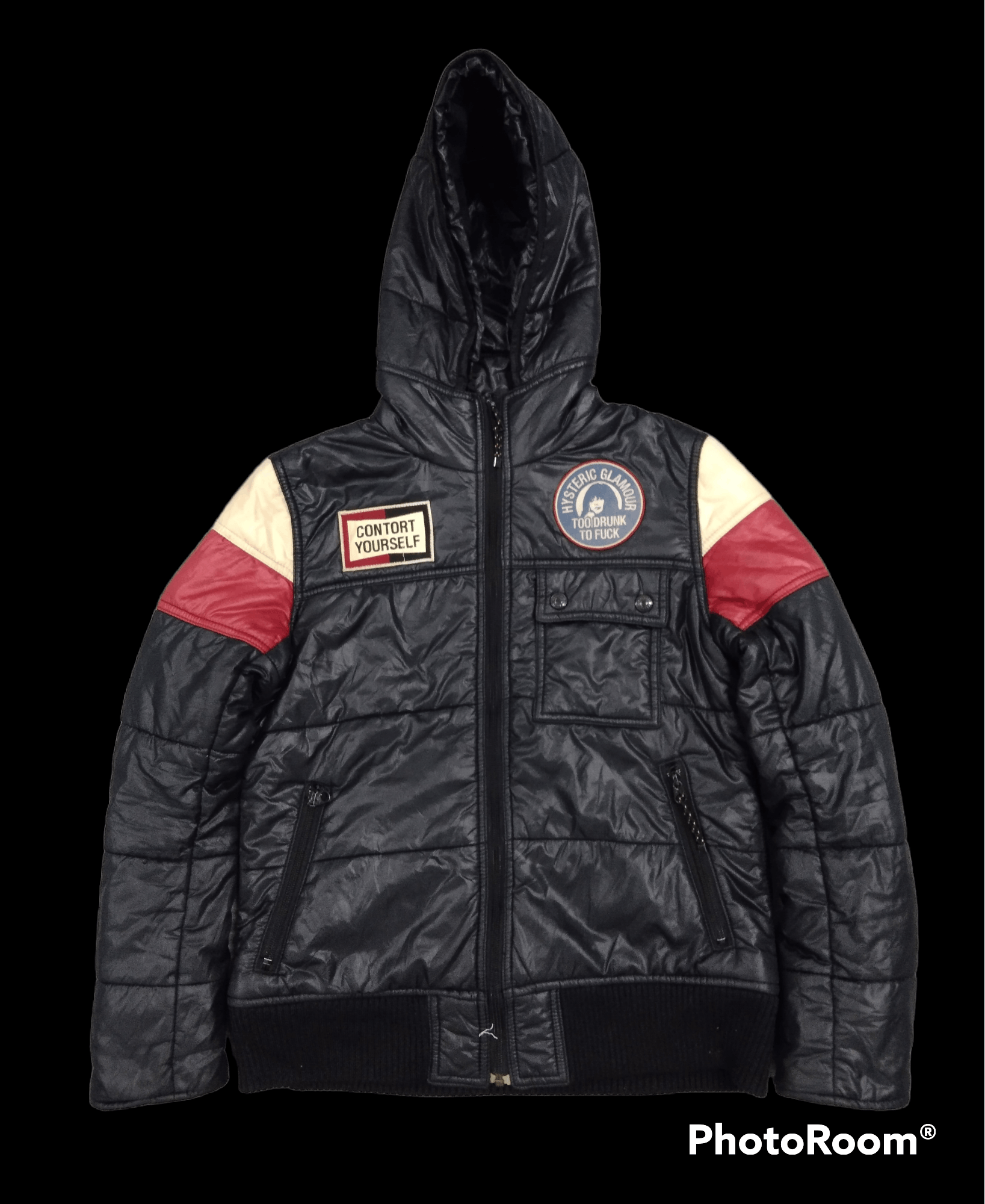 Hysteric Glamour HYSTERIC GLAMOUR TOO DRUNK TO FUCK PUFFLE JACKET 