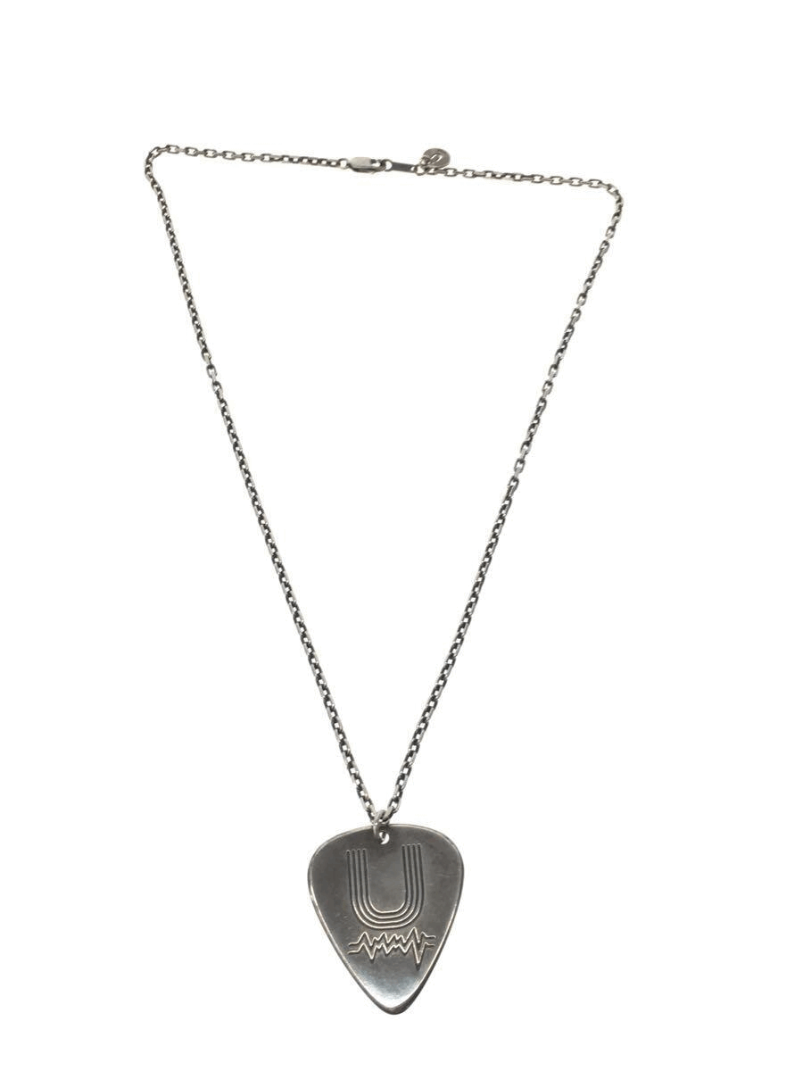 image of Undercover Records Guitar Pick Logo .925 Silver Necklace, Men's