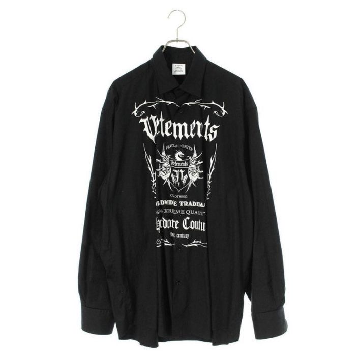 Vetements Vetements BLACK LABEL LOGO SHIRT size M | Grailed