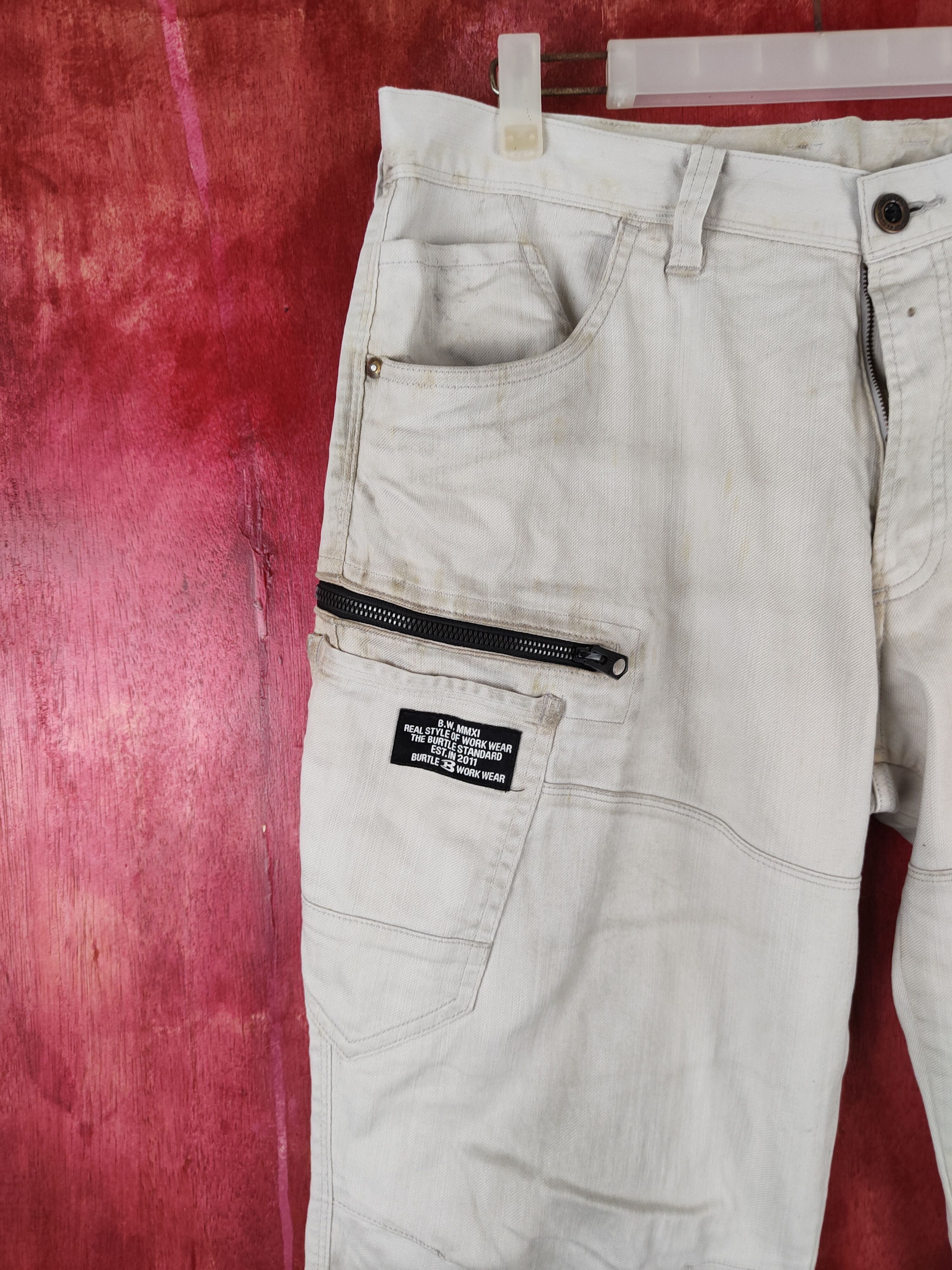 Japanese Brand × Vintage Burtle Beige Multi Pocket Tactical Cargo Pants #S708 Size US 36 / EU 52 - 4 Thumbnail