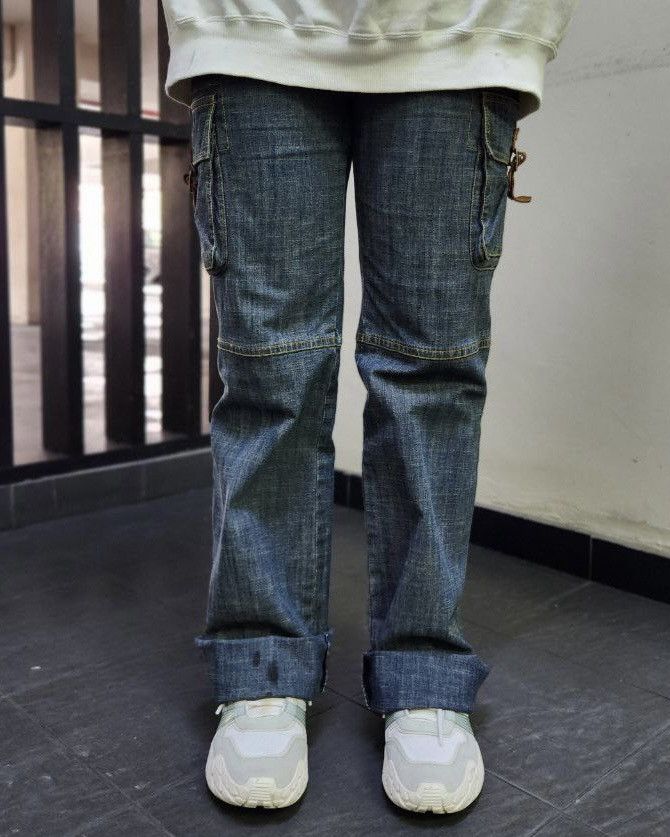 Japanese Brand × Jean × Seditionaries Appena Due Bondage Cargo Denim Multi Pockets Flare Boot Cut Size US 30 / EU 46 - 2 Thumbnail