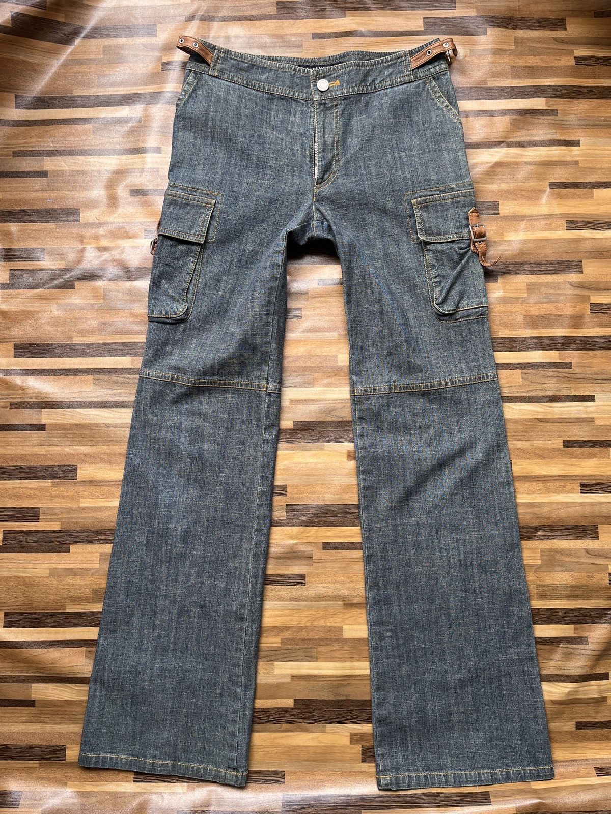 Japanese Brand × Jean × Seditionaries Appena Due Bondage Cargo Denim Multi Pockets Flare Boot Cut Size US 30 / EU 46 - 23 Thumbnail