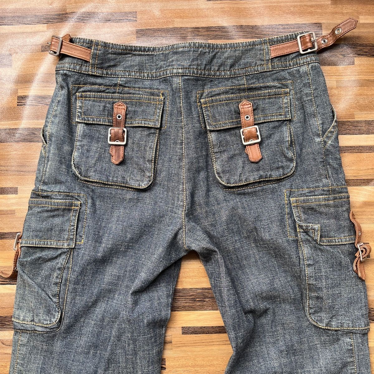 Japanese Brand × Jean × Seditionaries Appena Due Bondage Cargo Denim Multi Pockets Flare Boot Cut Size US 30 / EU 46 - 21 Thumbnail
