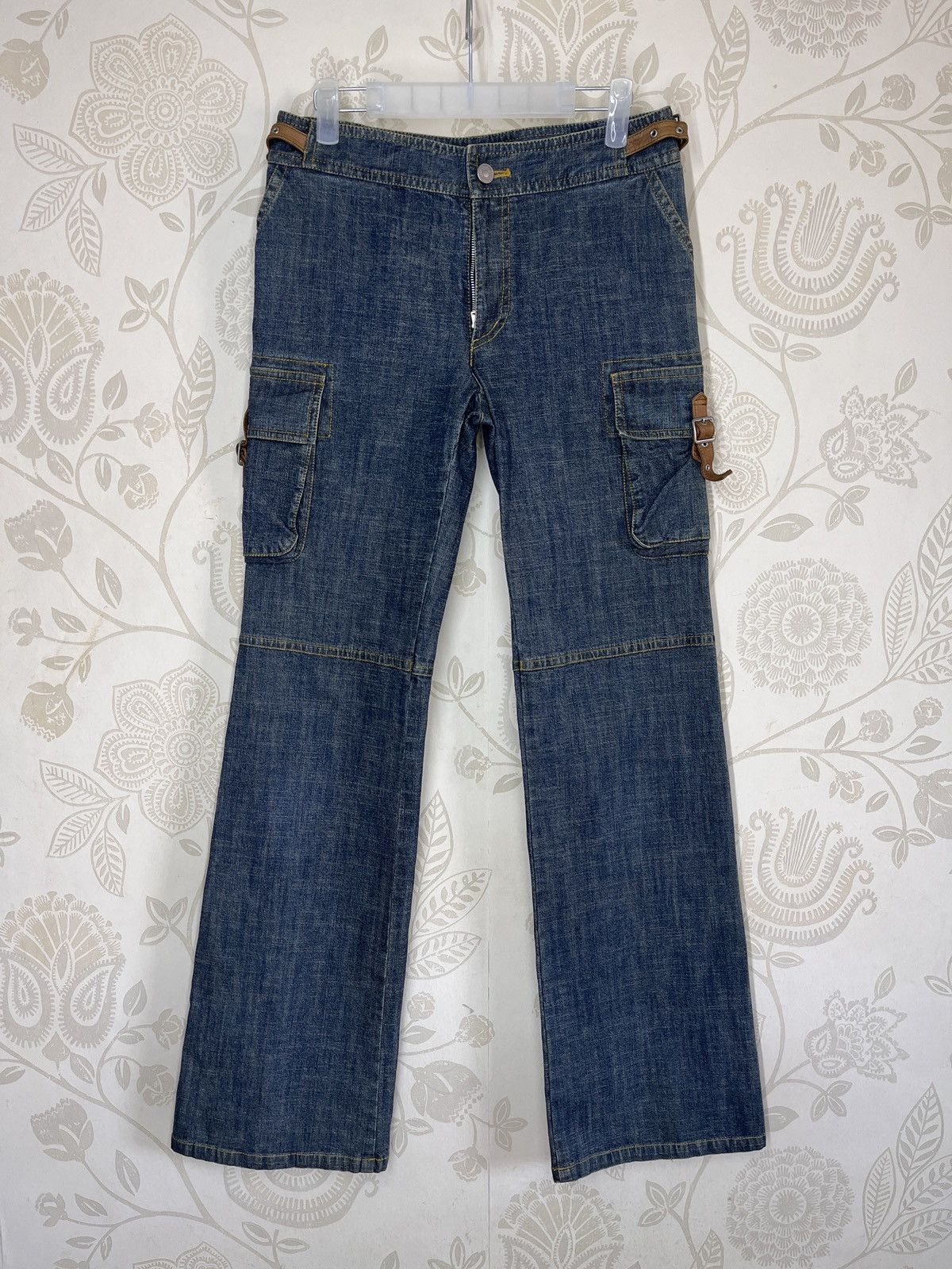 Japanese Brand × Jean × Seditionaries Appena Due Bondage Cargo Denim Multi Pockets Flare Boot Cut Size US 30 / EU 46 - 4 Thumbnail