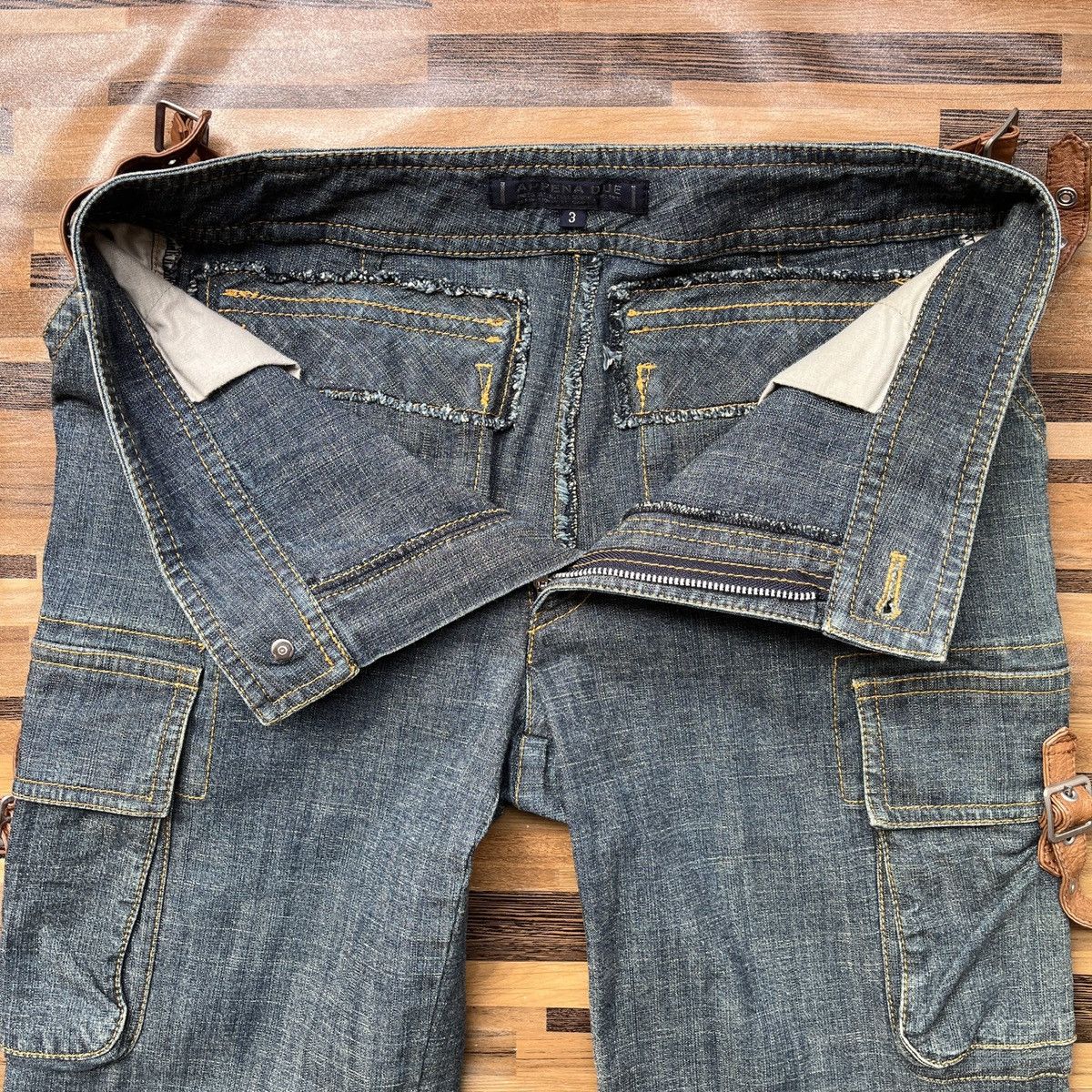 Japanese Brand × Jean × Seditionaries Appena Due Bondage Cargo Denim Multi Pockets Flare Boot Cut Size US 30 / EU 46 - 10 Thumbnail