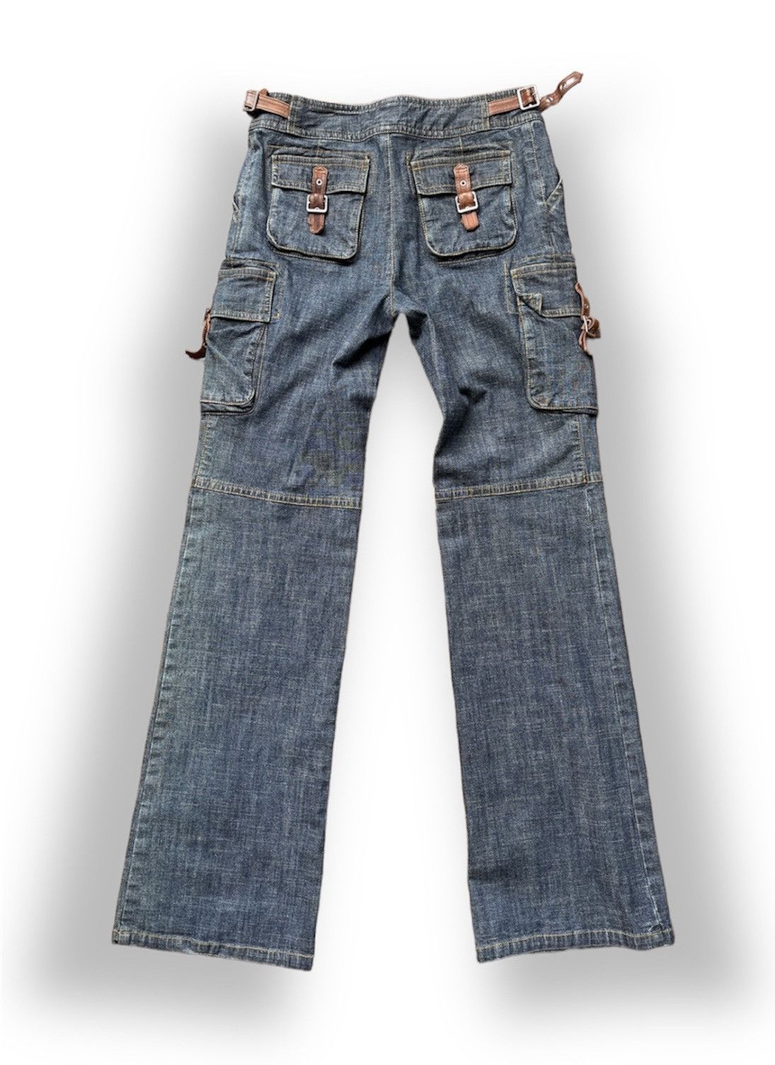 Japanese Brand × Jean × Seditionaries Appena Due Bondage Cargo Denim Multi Pockets Flare Boot Cut Size US 30 / EU 46 - 1 Thumbnail