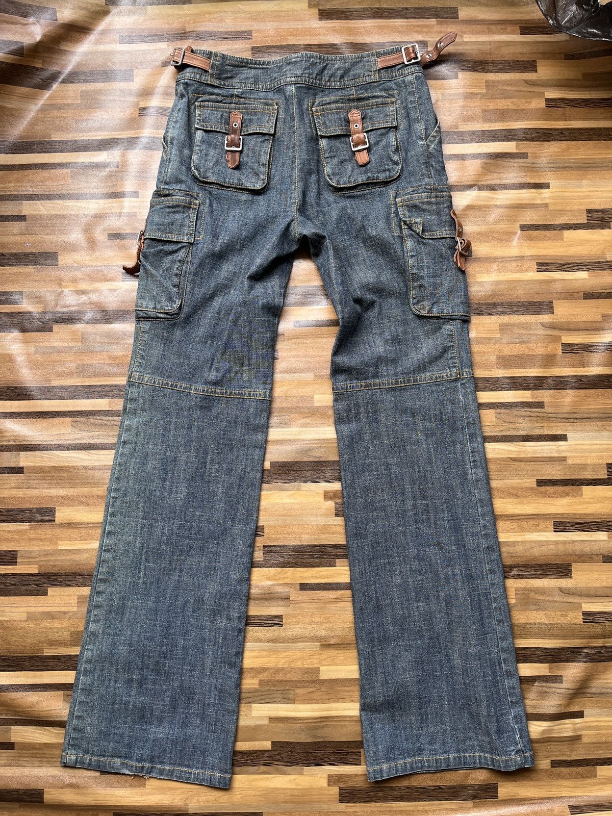 Japanese Brand × Jean × Seditionaries Appena Due Bondage Cargo Denim Multi Pockets Flare Boot Cut Size US 30 / EU 46 - 22 Thumbnail