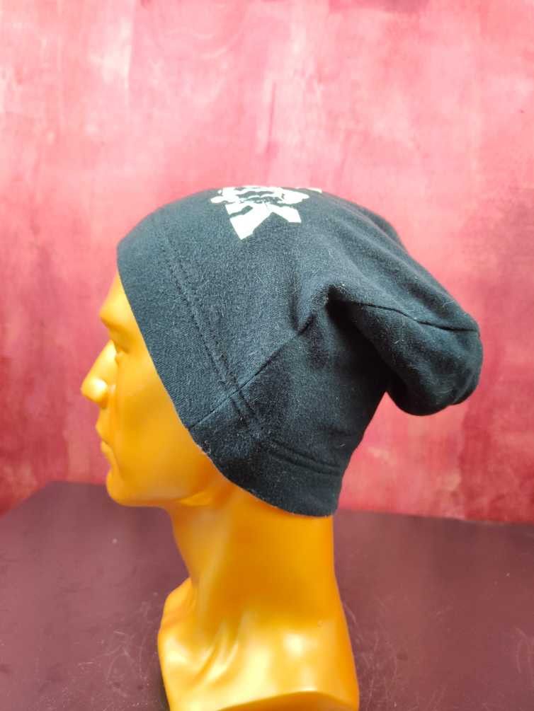 Japanese Brand DL Lock Heaven skull streetwear Black Beanie #S713 Size ONE SIZE - 6 Thumbnail