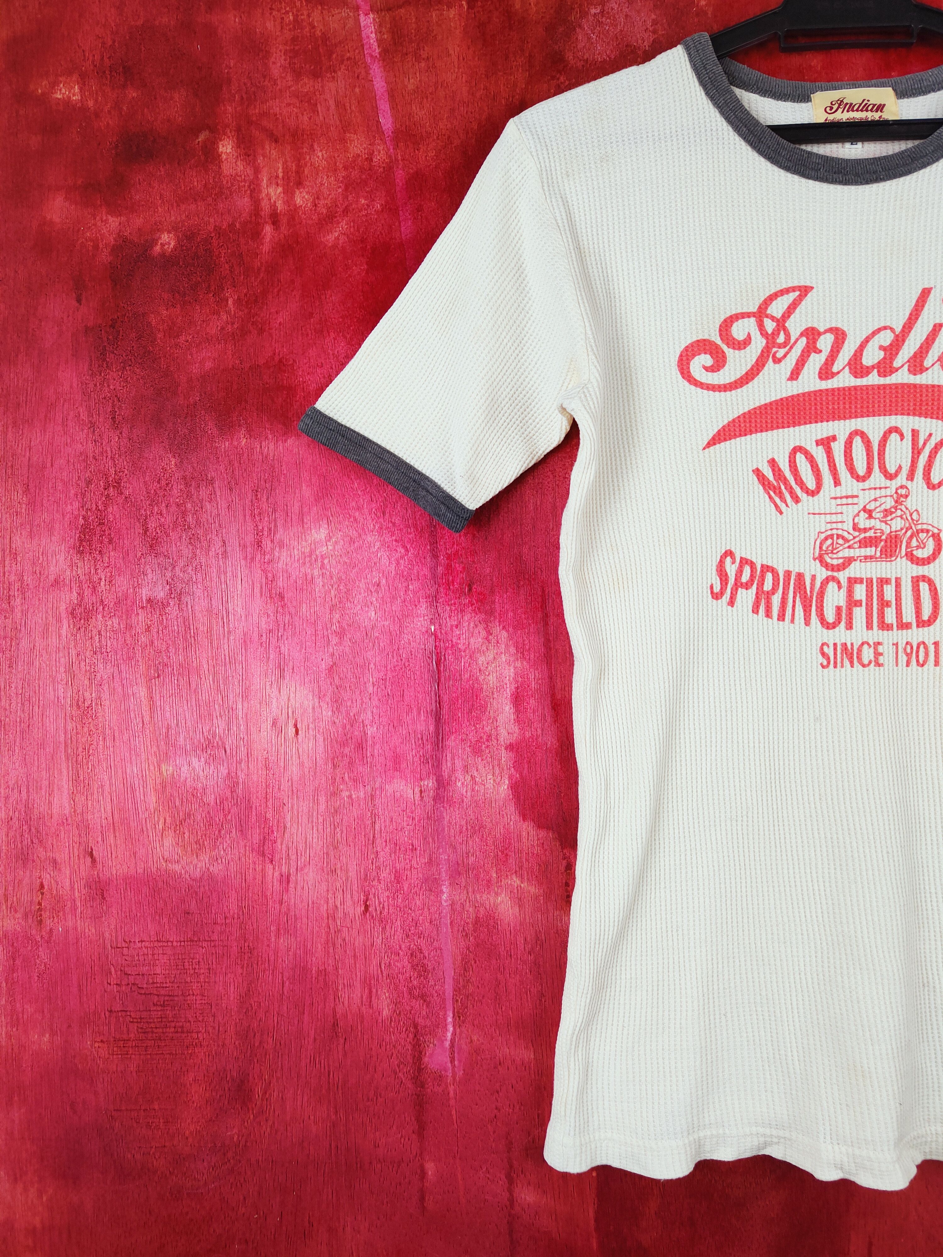 Indian Motorcycle Indian Motocycle vintage Cream Short Sleeve T-shirt #S707 Size L / US 10 / IT 46 - 4 Thumbnail