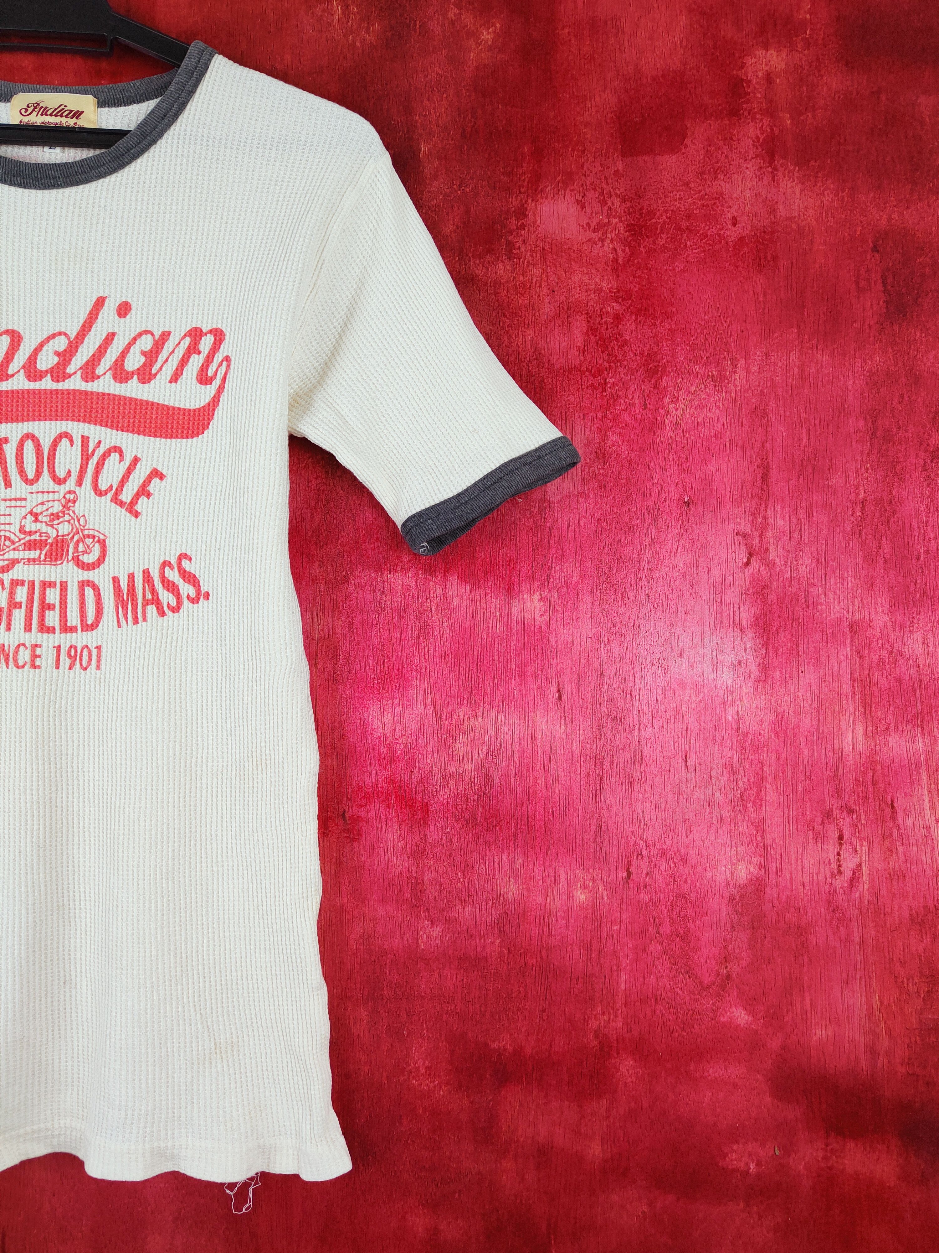 Indian Motorcycle Indian Motocycle vintage Cream Short Sleeve T-shirt #S707 Size L / US 10 / IT 46 - 6 Thumbnail