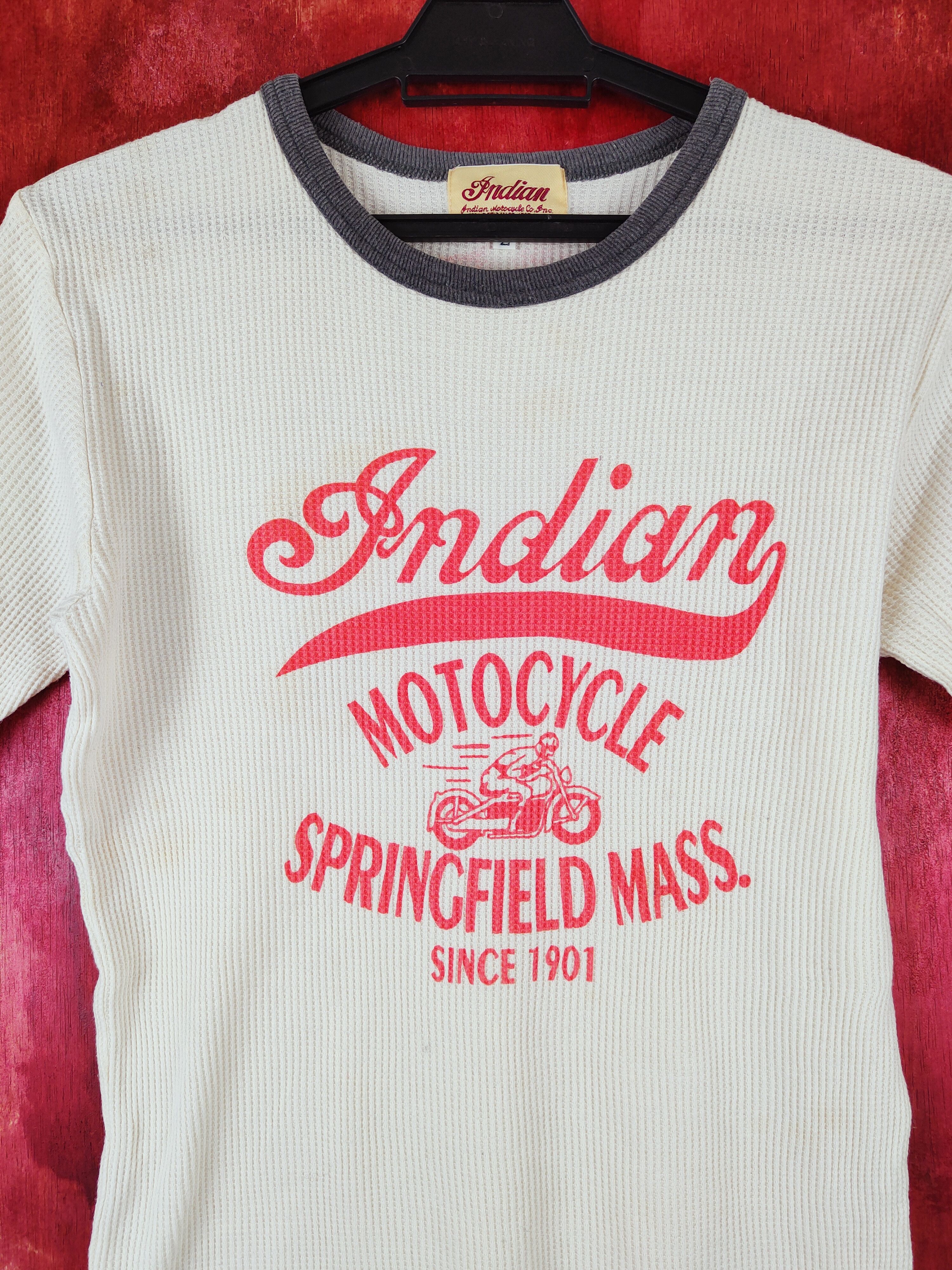 Indian Motorcycle Indian Motocycle vintage Cream Short Sleeve T-shirt #S707 Size L / US 10 / IT 46 - 2 Thumbnail