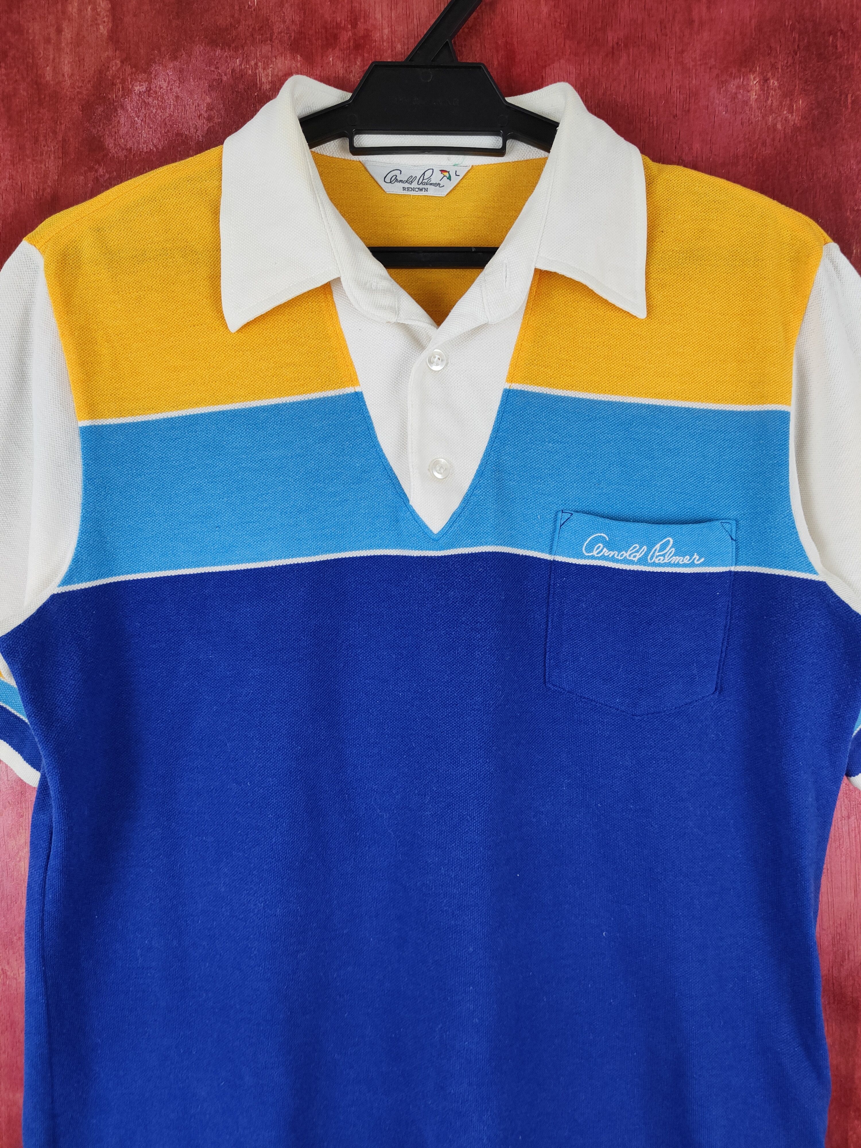 Japanese Brand × Vintage Arnold Palmer vintage Blue/White Polo T-shirt #S706 Size US M / EU 48-50 / 2 - 2 Thumbnail