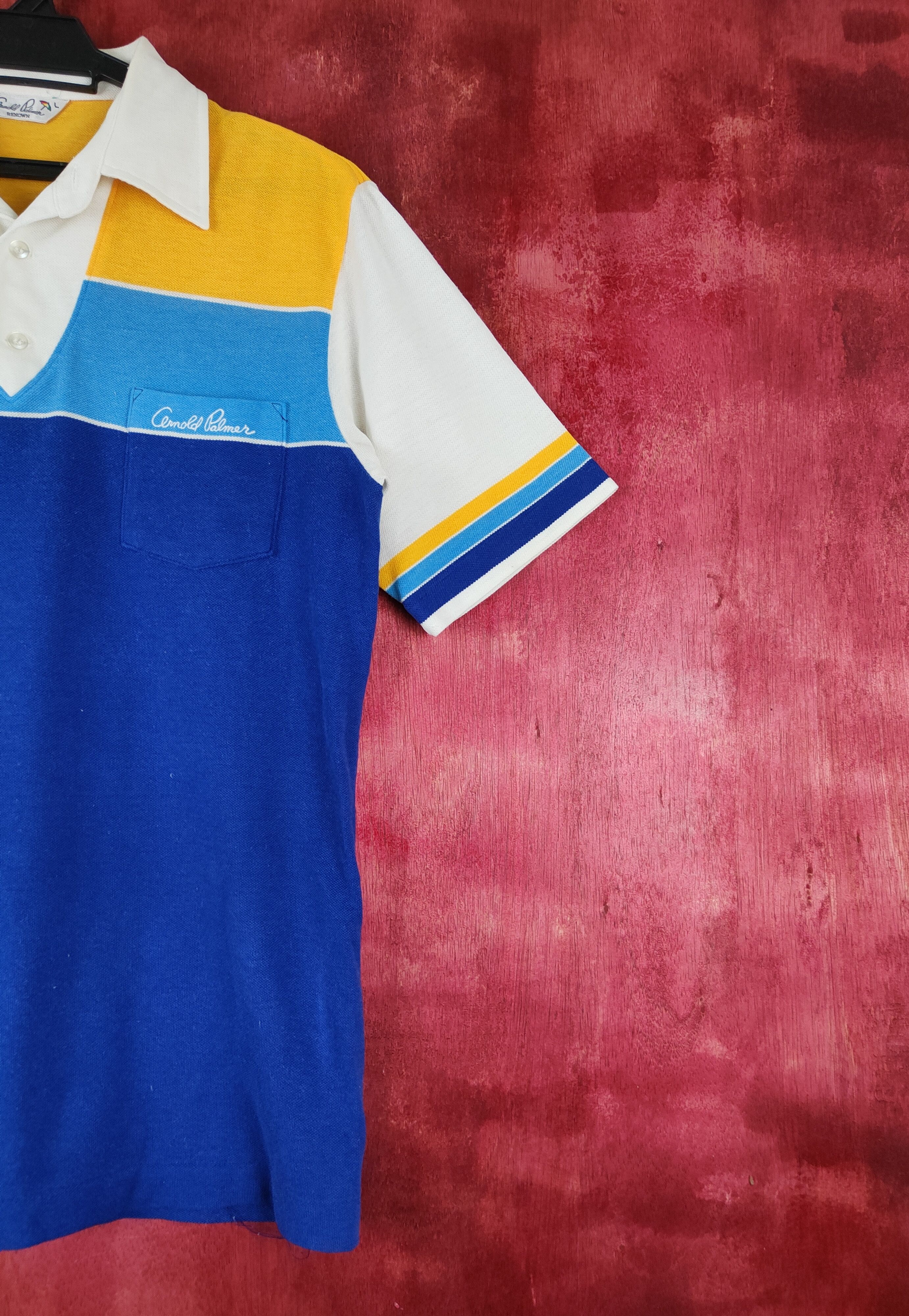 Japanese Brand × Vintage Arnold Palmer vintage Blue/White Polo T-shirt #S706 Size US M / EU 48-50 / 2 - 6 Thumbnail