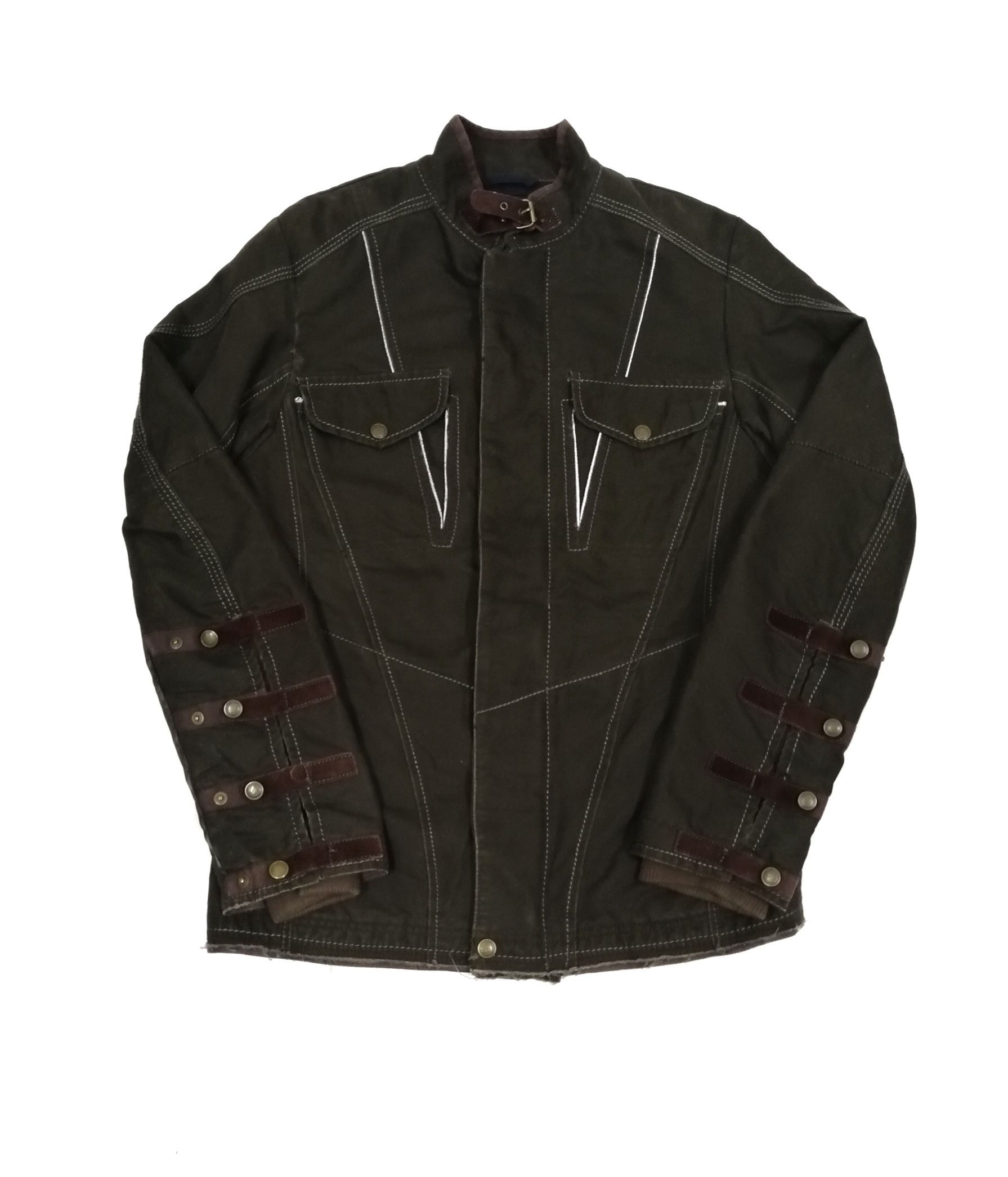 Marithe + Francois Girbaud MFG Bondage Asymmetric Distressed Jacket Size US S / EU 44-46 / 1 - 3 Thumbnail