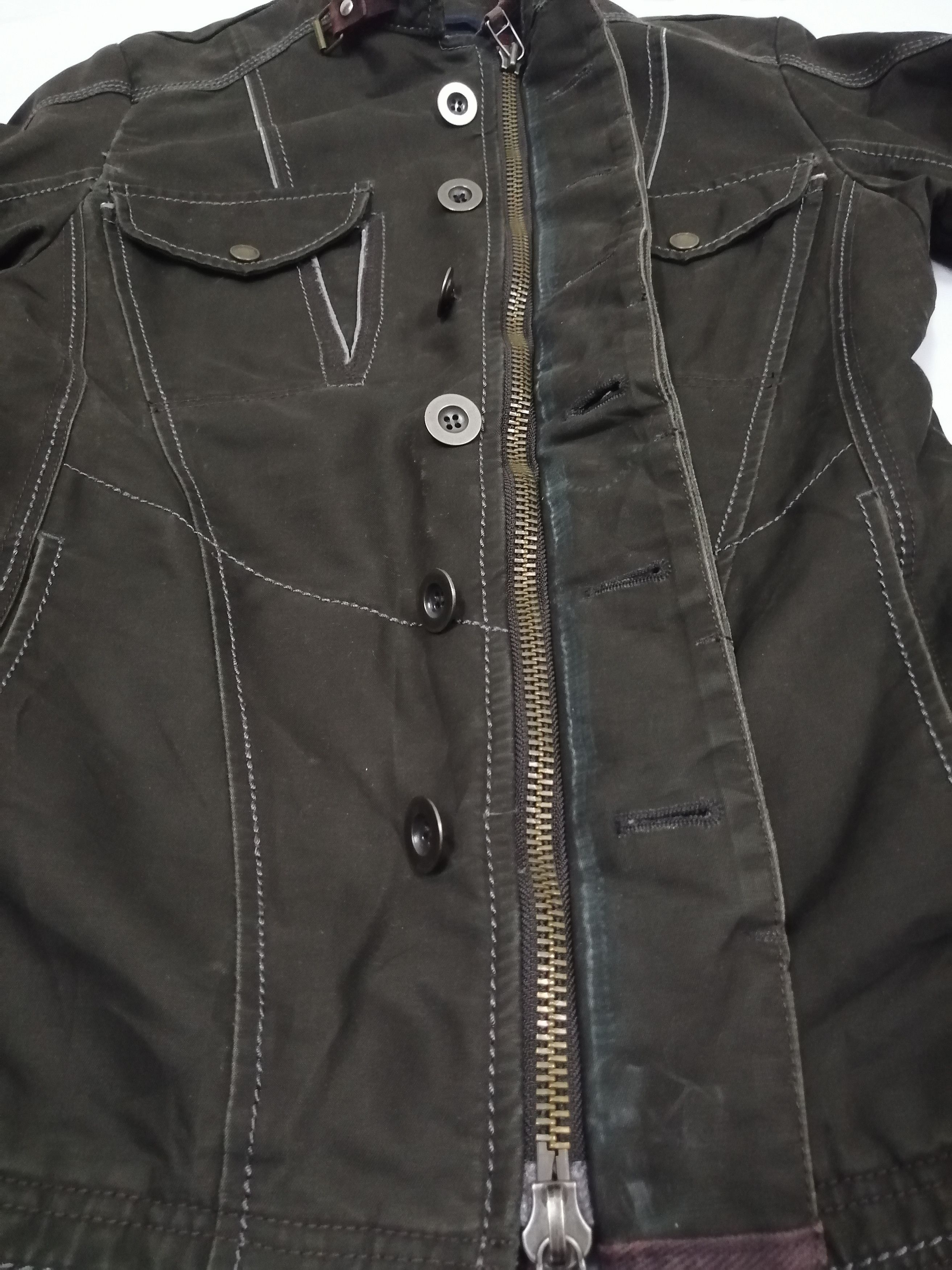 Marithe + Francois Girbaud MFG Bondage Asymmetric Distressed Jacket Size US S / EU 44-46 / 1 - 7 Thumbnail